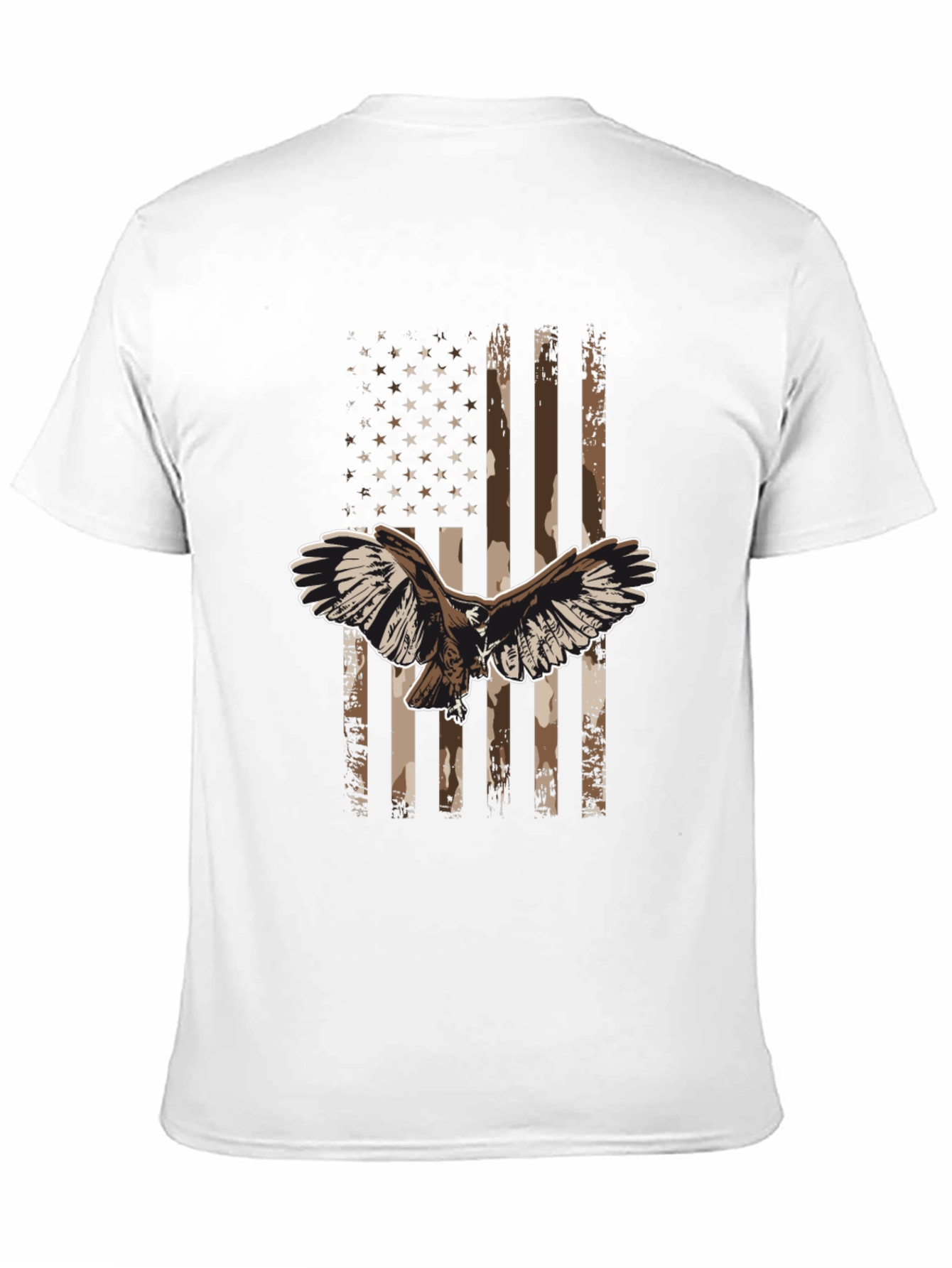 Black American Flag Eagle Graphic Tee - Black view 11