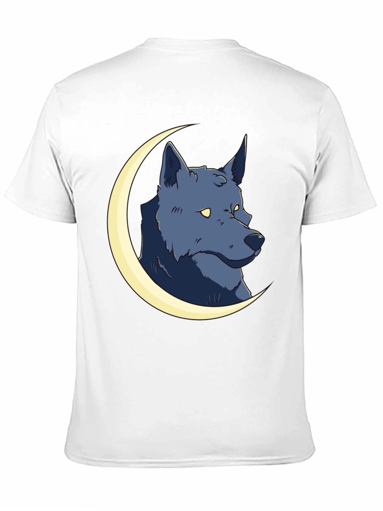 Black Wolf Moon Graphic Tee - Black Cotton T-Shirt view 11