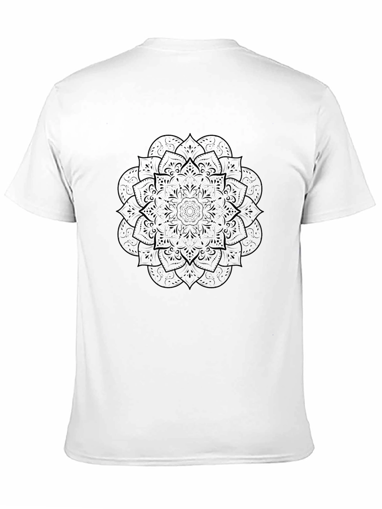 Black Men's Black Mandala Graphic Tee - Stylish Comfort view 11
