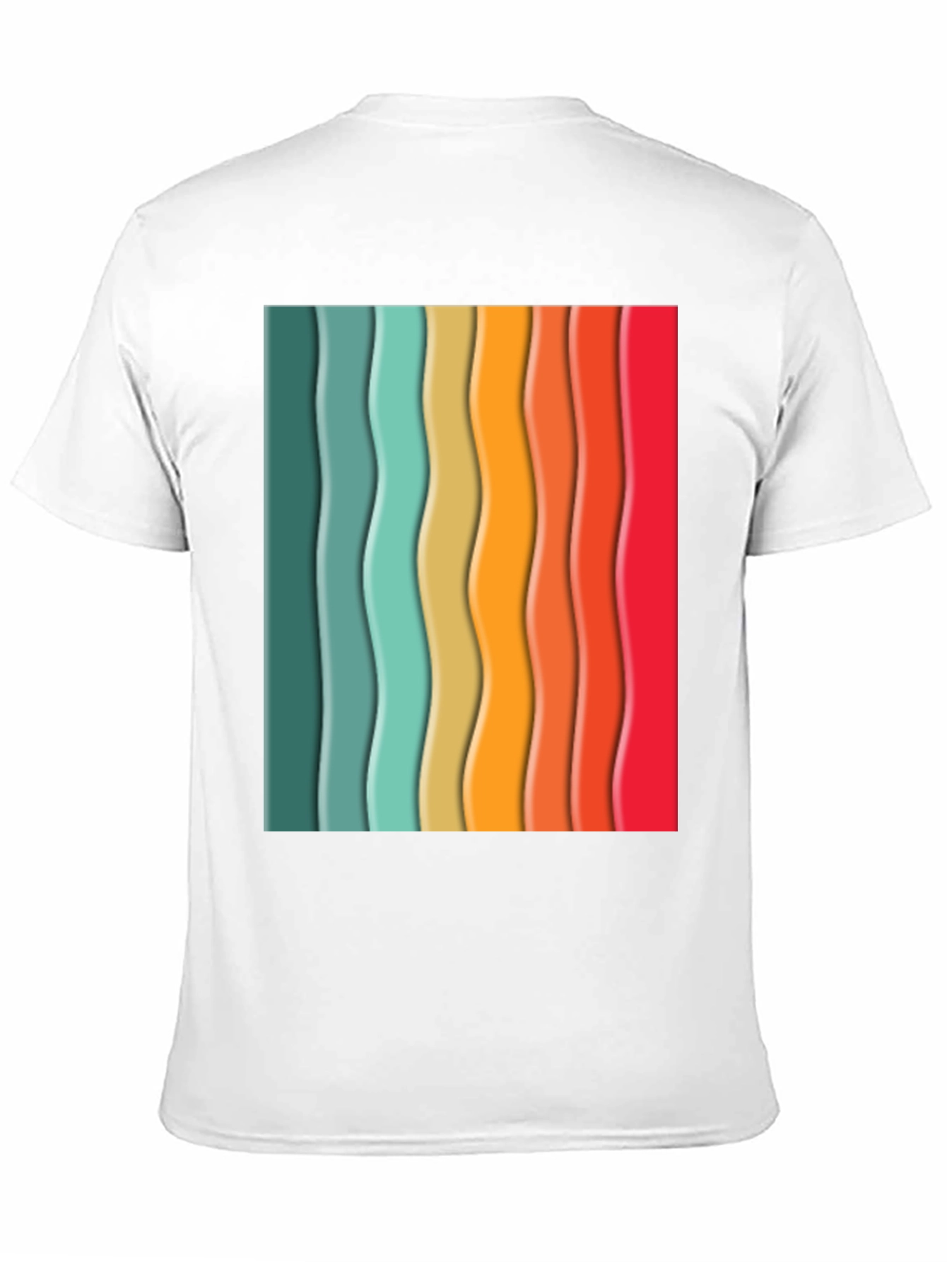 Black Retro Stripe Tee - Vintage Style T-Shirt view 11