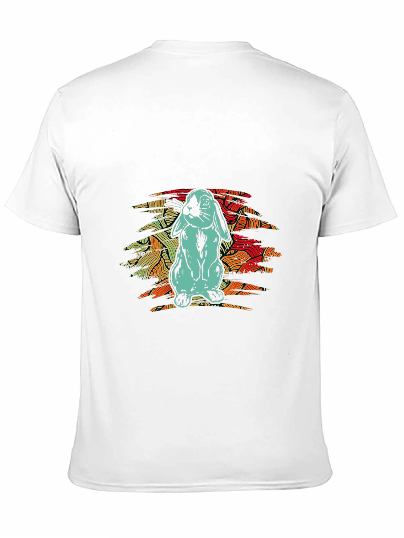 Black Retro Rabbit Graphic Tee view 11