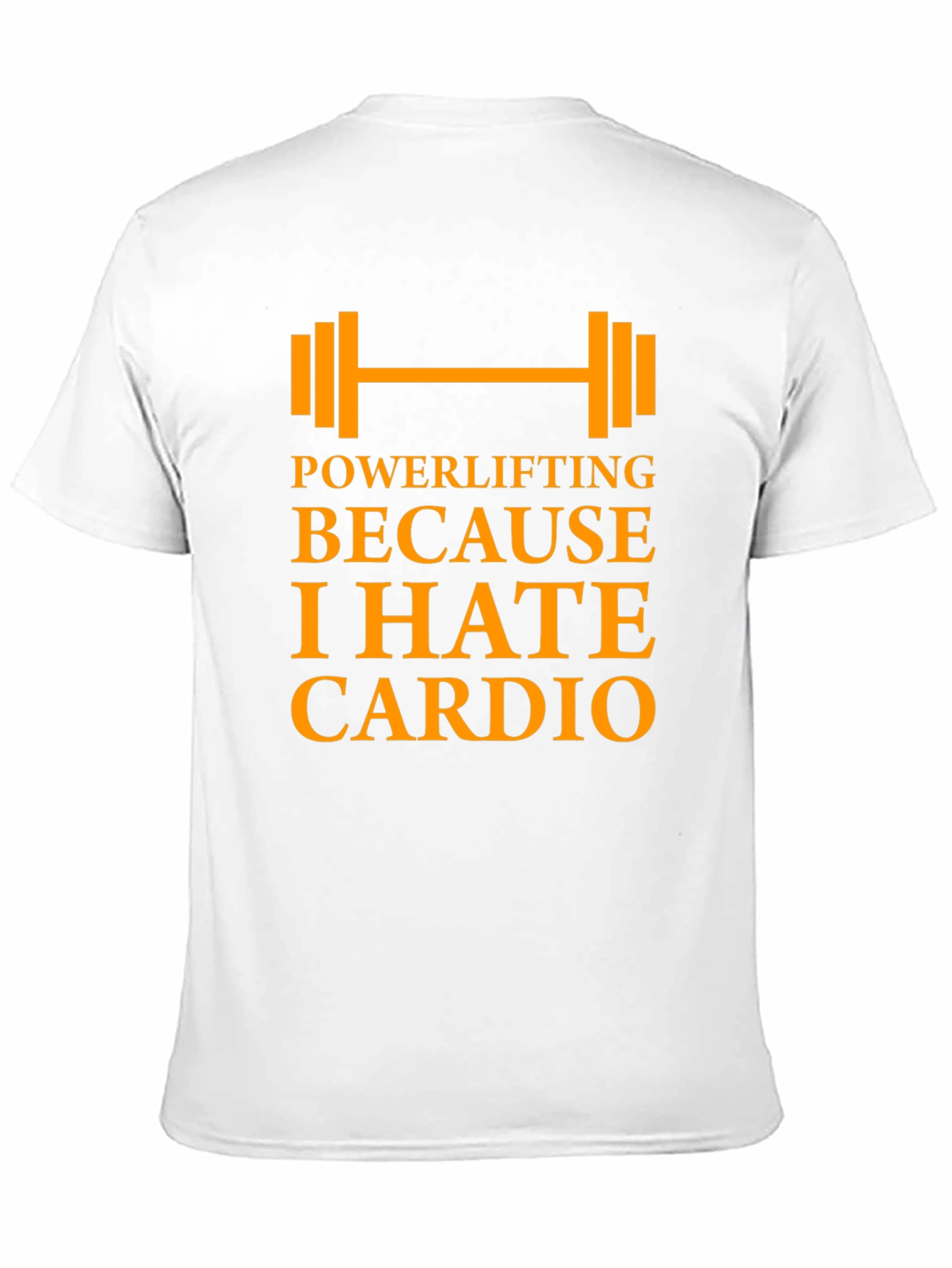 Black Powerlifting Because I Hate Cardio - Men's Black T-Shirt view 11