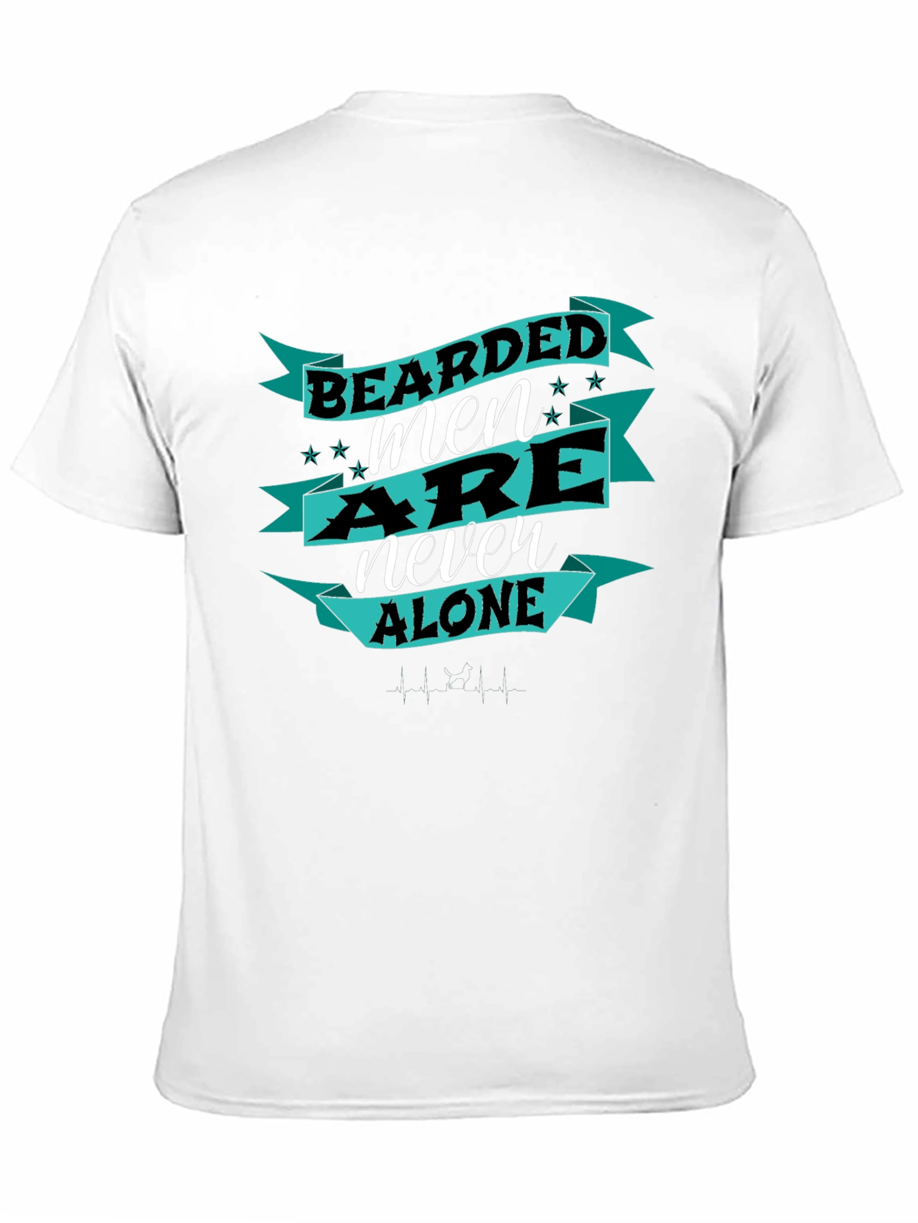 Black Bearded Men Are Never Alone T-Shirt view 11