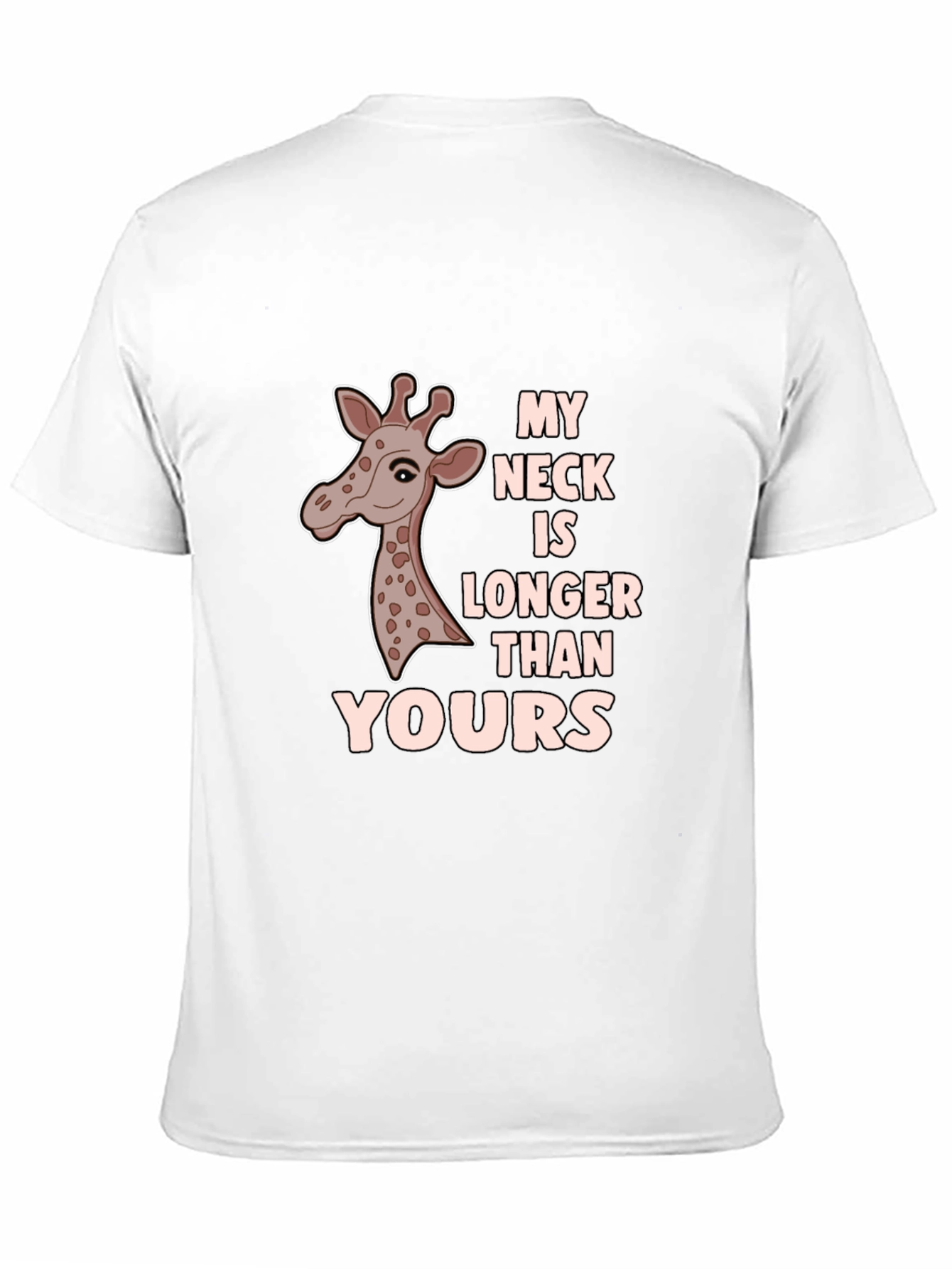 Black Funny Giraffe T-Shirt - My Neck Is Longer view 11
