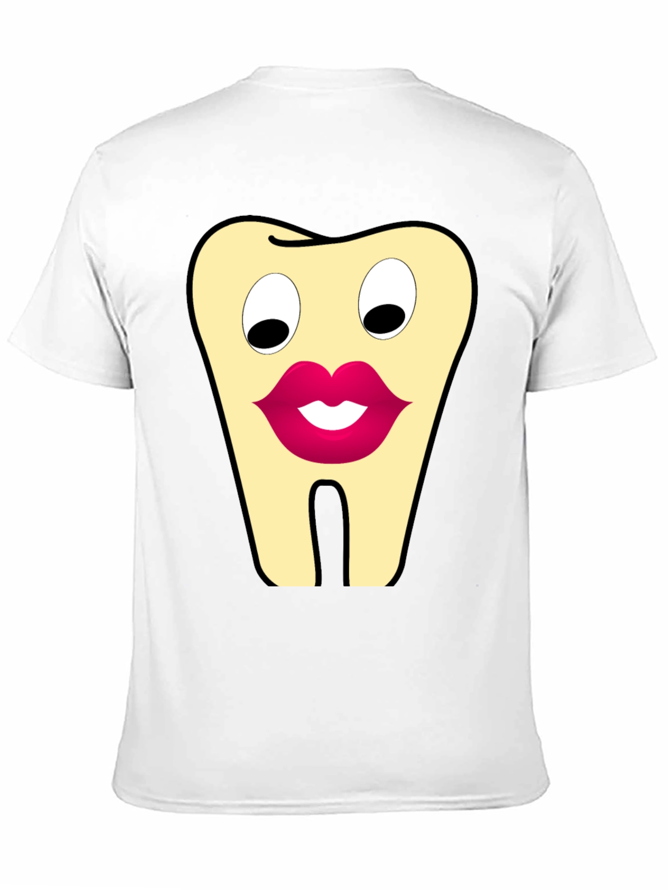 Black Funny Tooth Cartoon Graphic T-Shirt view 11