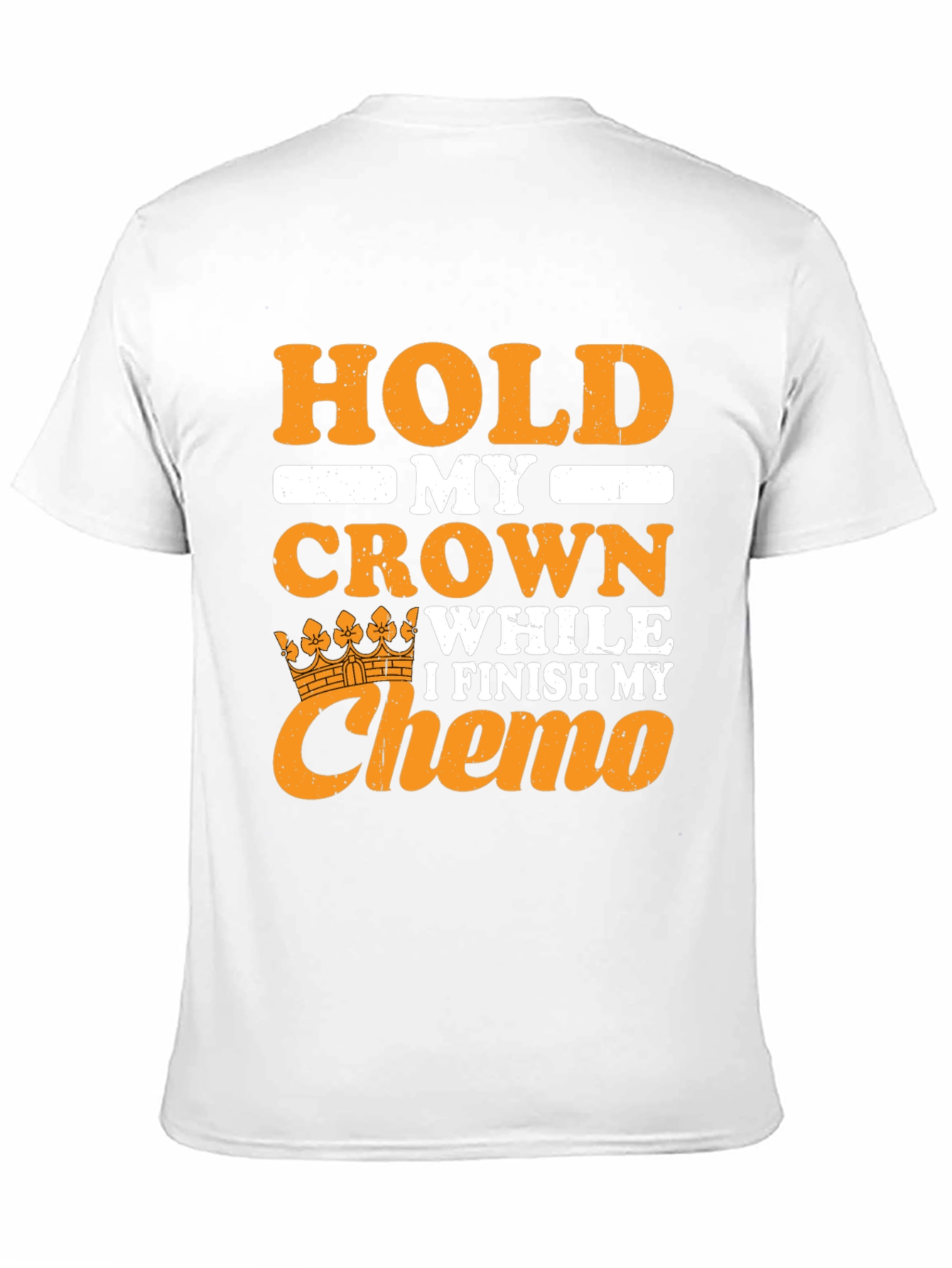 Black Hold My Crown Chemo Support T-Shirt view 11