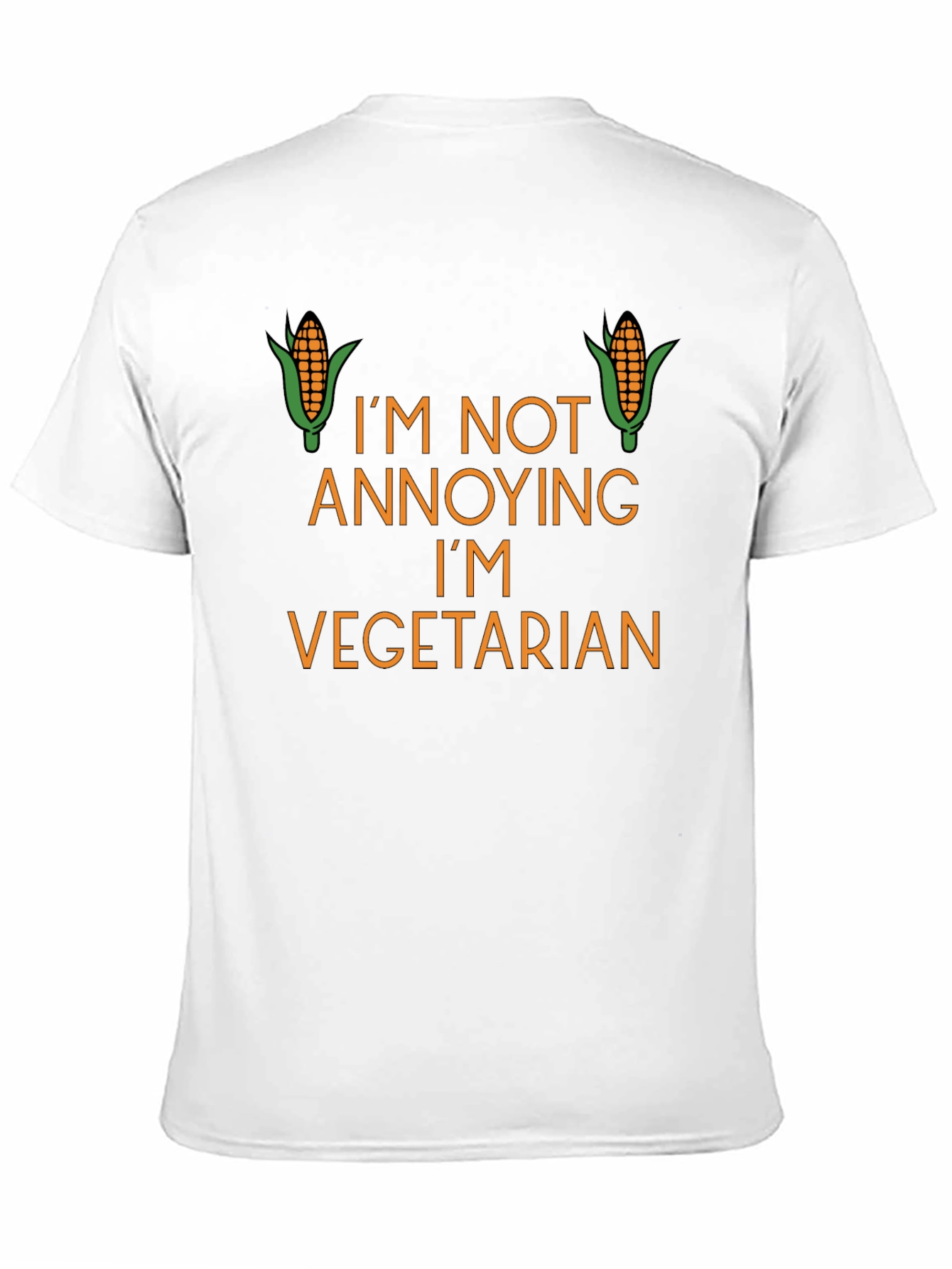 Black Funny Vegetarian Graphic Tee - Black Cotton T-Shirt view 11
