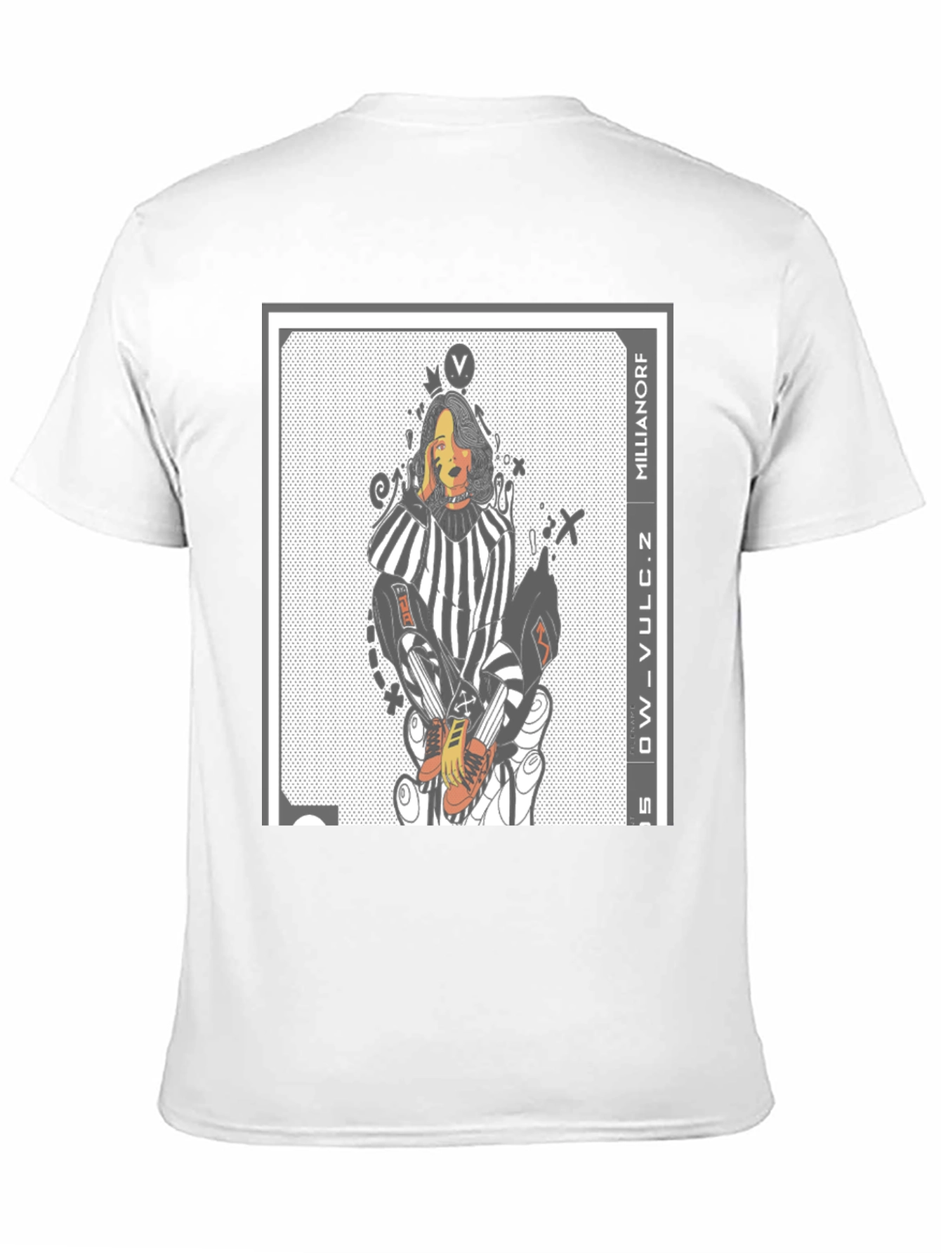 Black Graphic Print Black Crew Neck T-Shirt view 11