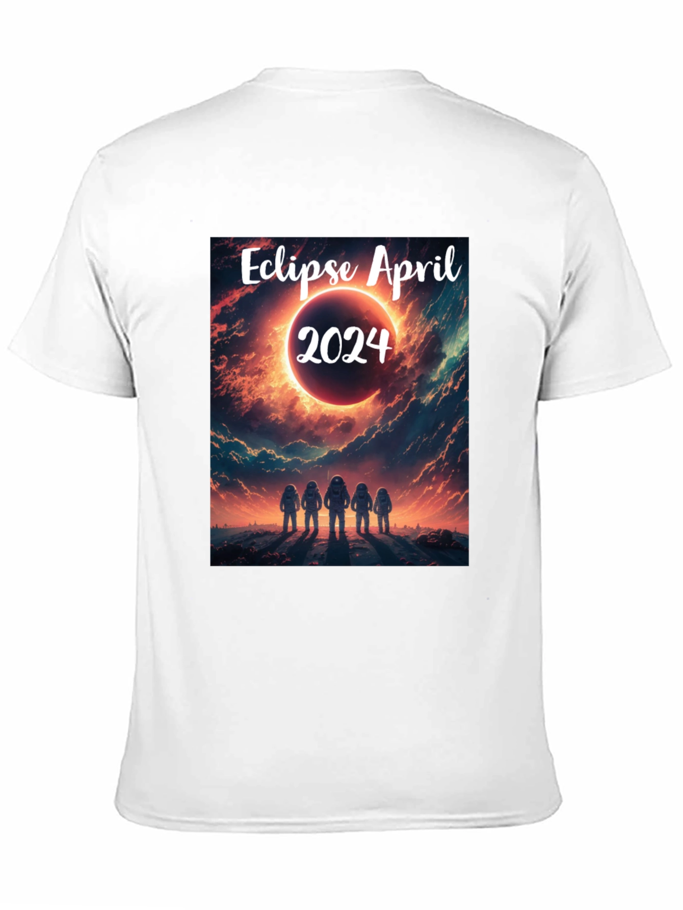 Black Eclipse April 2024 T-Shirt - Space Astronauts view 11