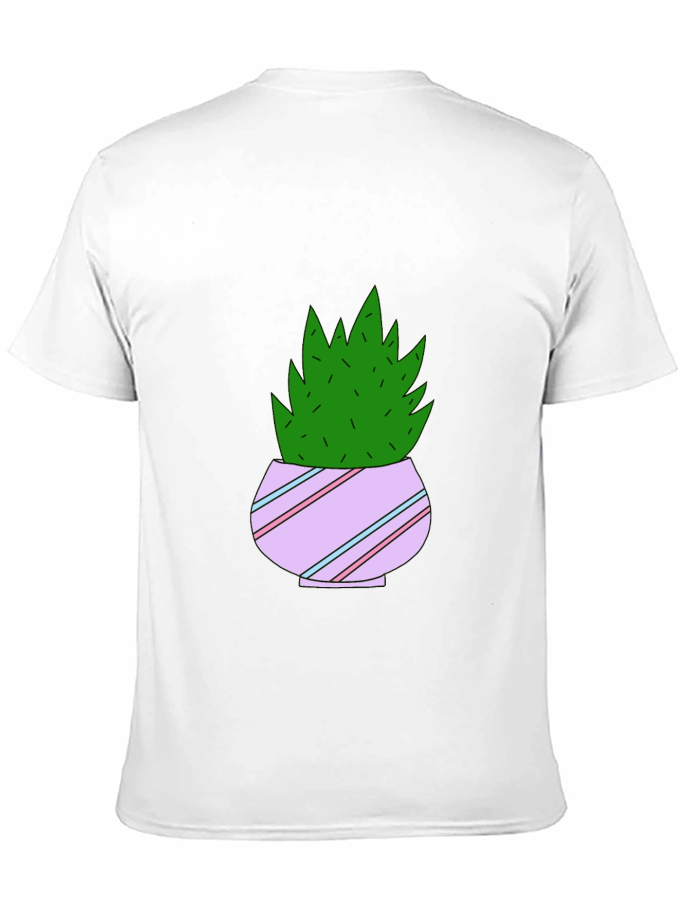 Black Cute Potted Plant Graphic T-Shirt view 11