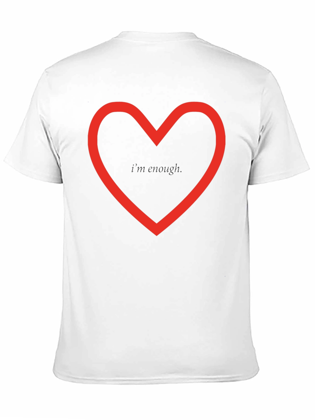 Black I Am Enough Graphic Tee - Red Heart Design view 11