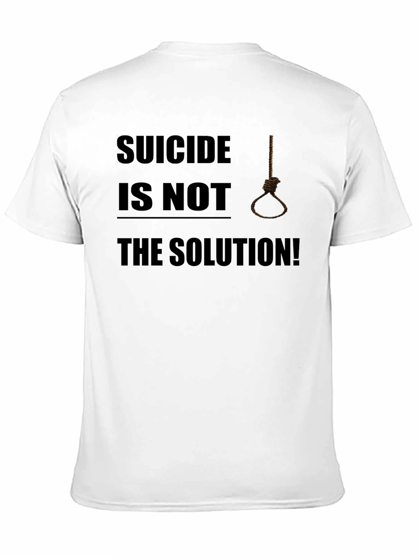 Black Suicide Is Not The Solution T-Shirt view 11