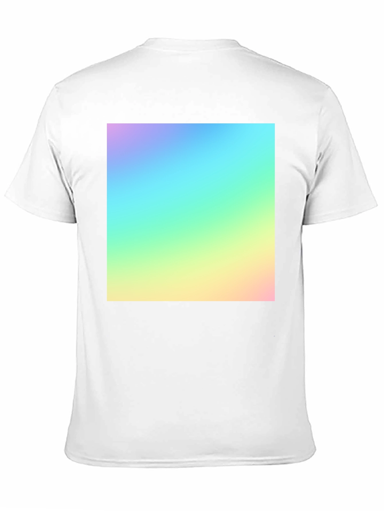 Black Vibrant Gradient Tee - Modern Men's Black T-Shirt view 11