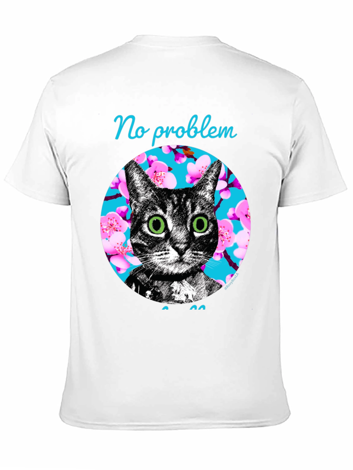 Black No Problem Cat Graphic T-Shirt - Black view 11