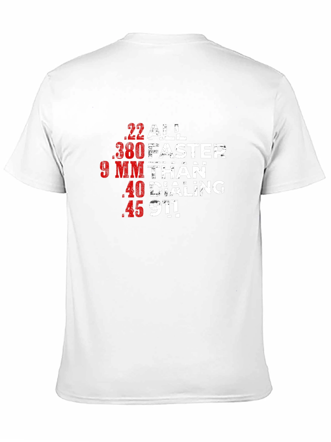 Black All Faster Than Dialing 911 T-Shirt view 11