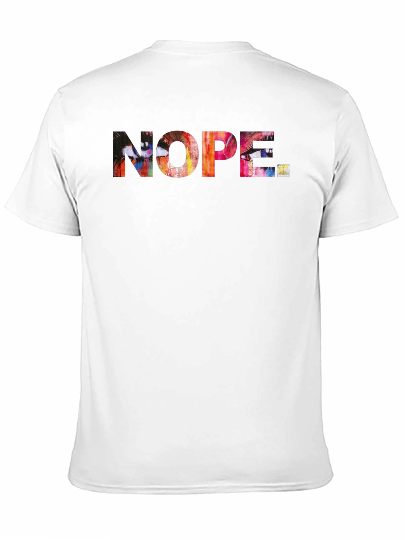 Black Nope Graphic Tee - Artistic Eye Design, Soft Cotton Blend view 11