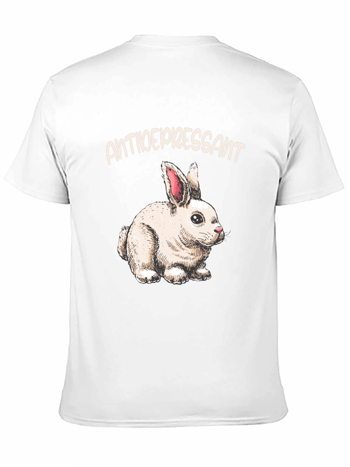 Black Antidepressant Bunny T-Shirt view 11