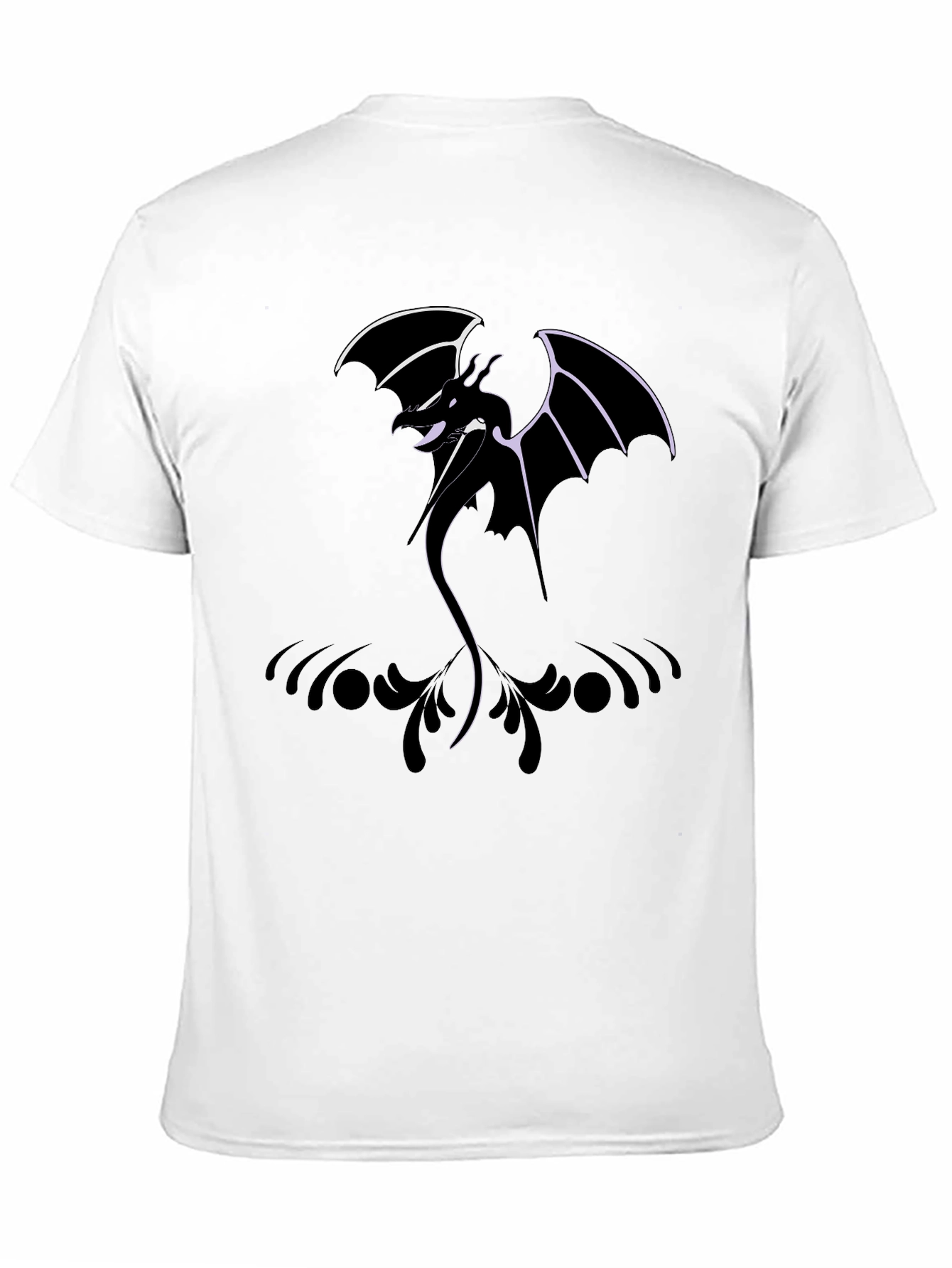 Black Dragon Graphic Black T-Shirt for Men view 11