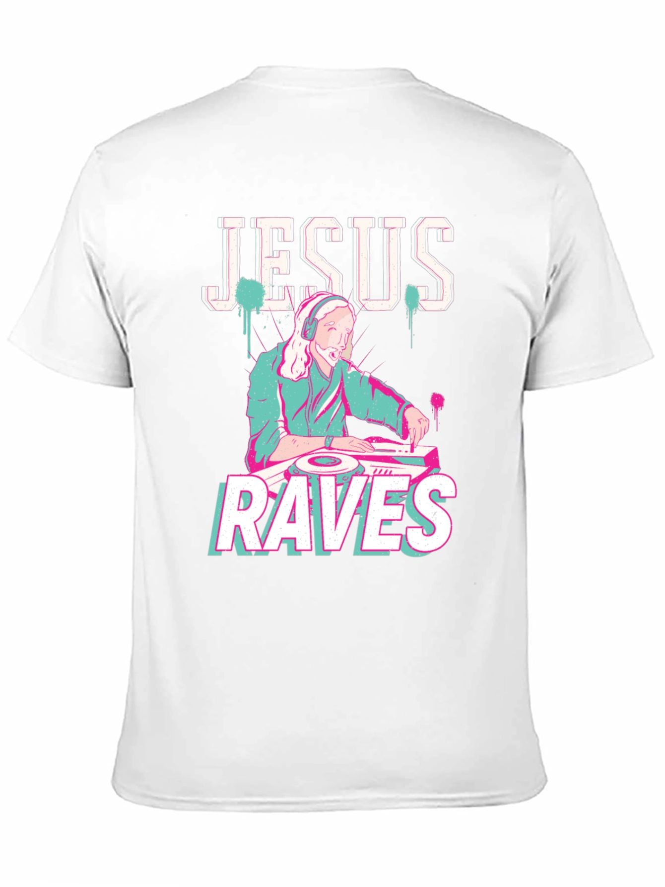 Black Jesus Raves Black T-Shirt - DJ Graphic Tee view 11