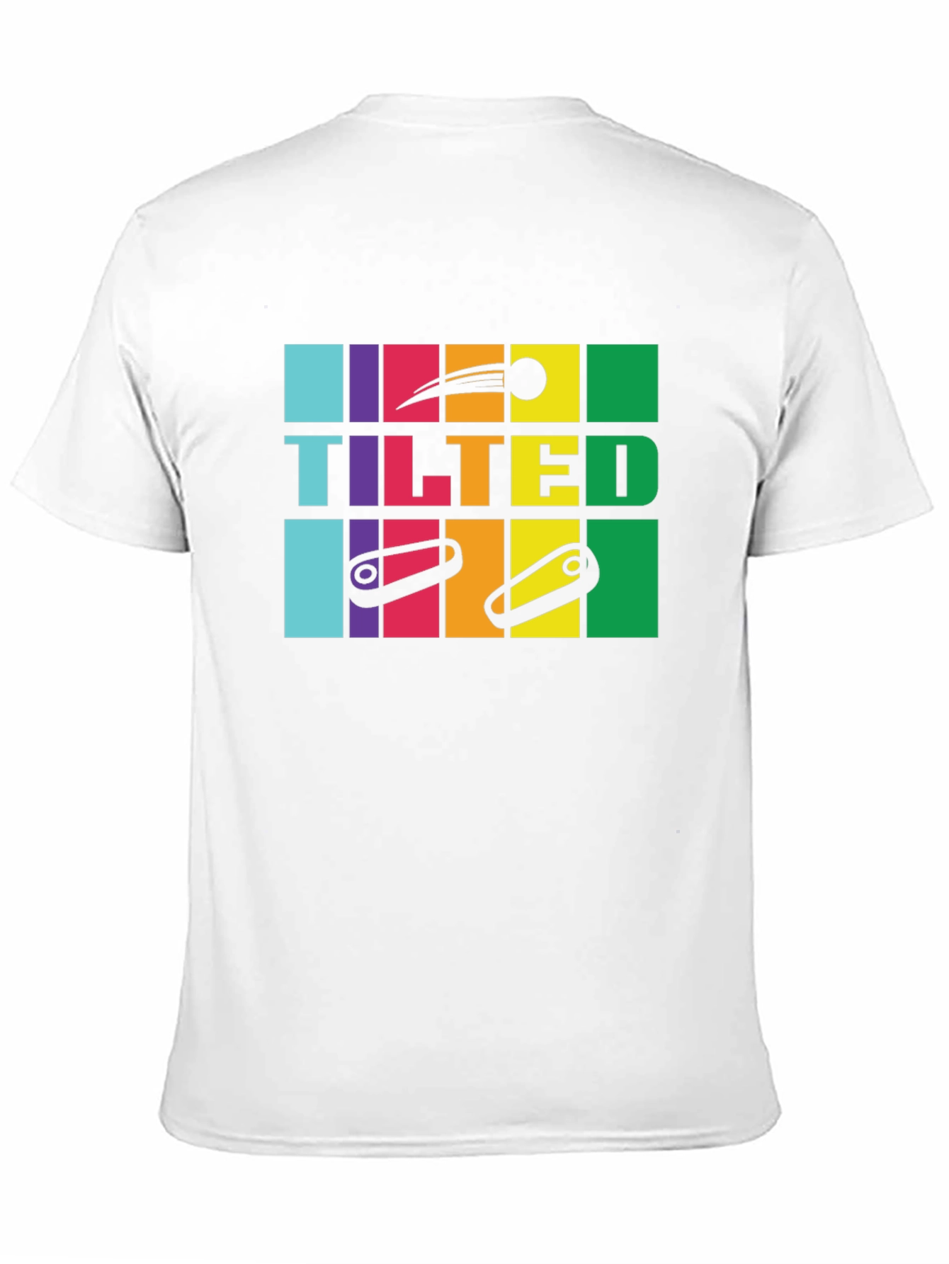 Black Tilted Pinball Black T-Shirt view 11