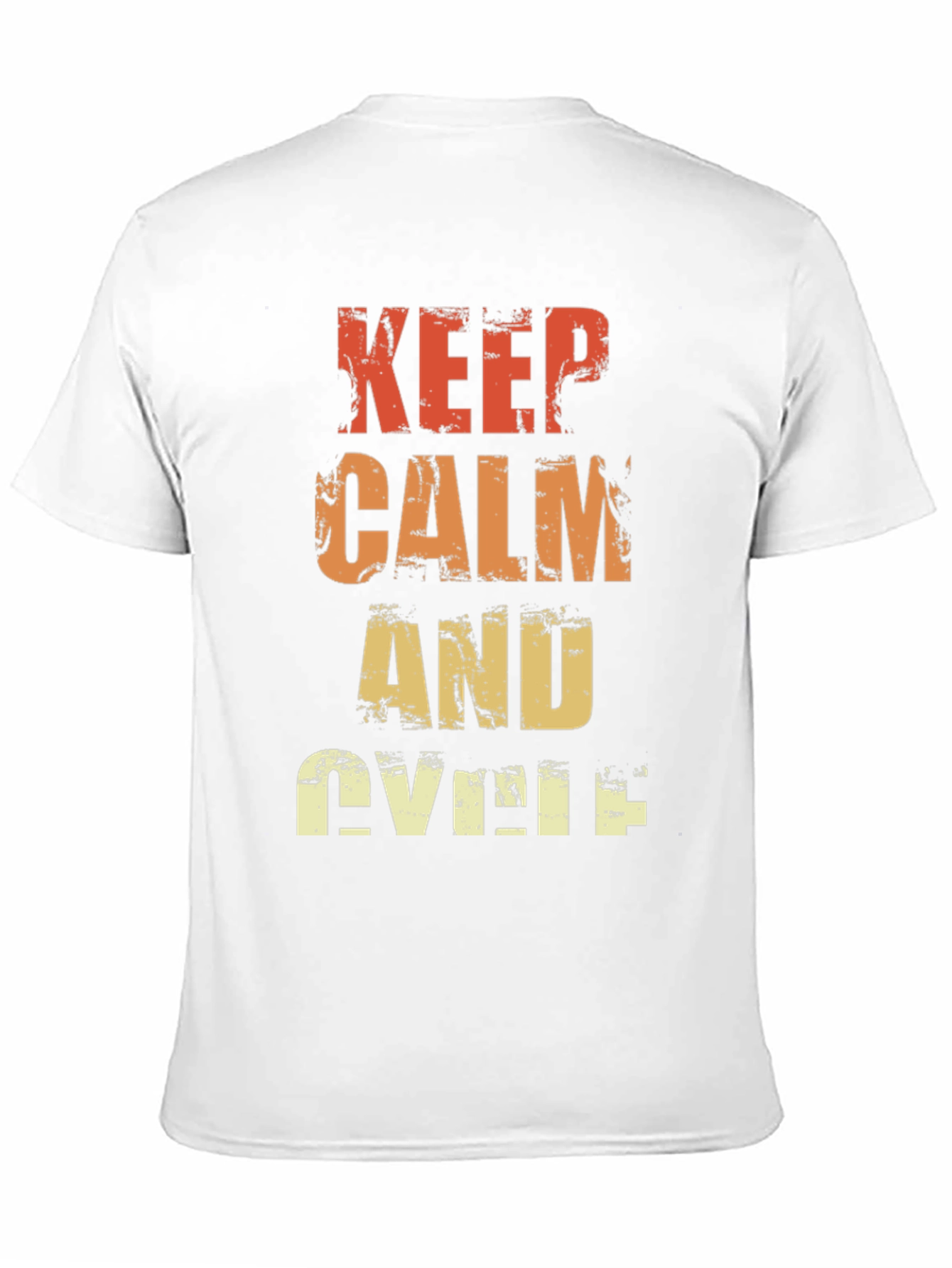 Black Keep Calm and Cycle T-Shirt - Retro Style view 11