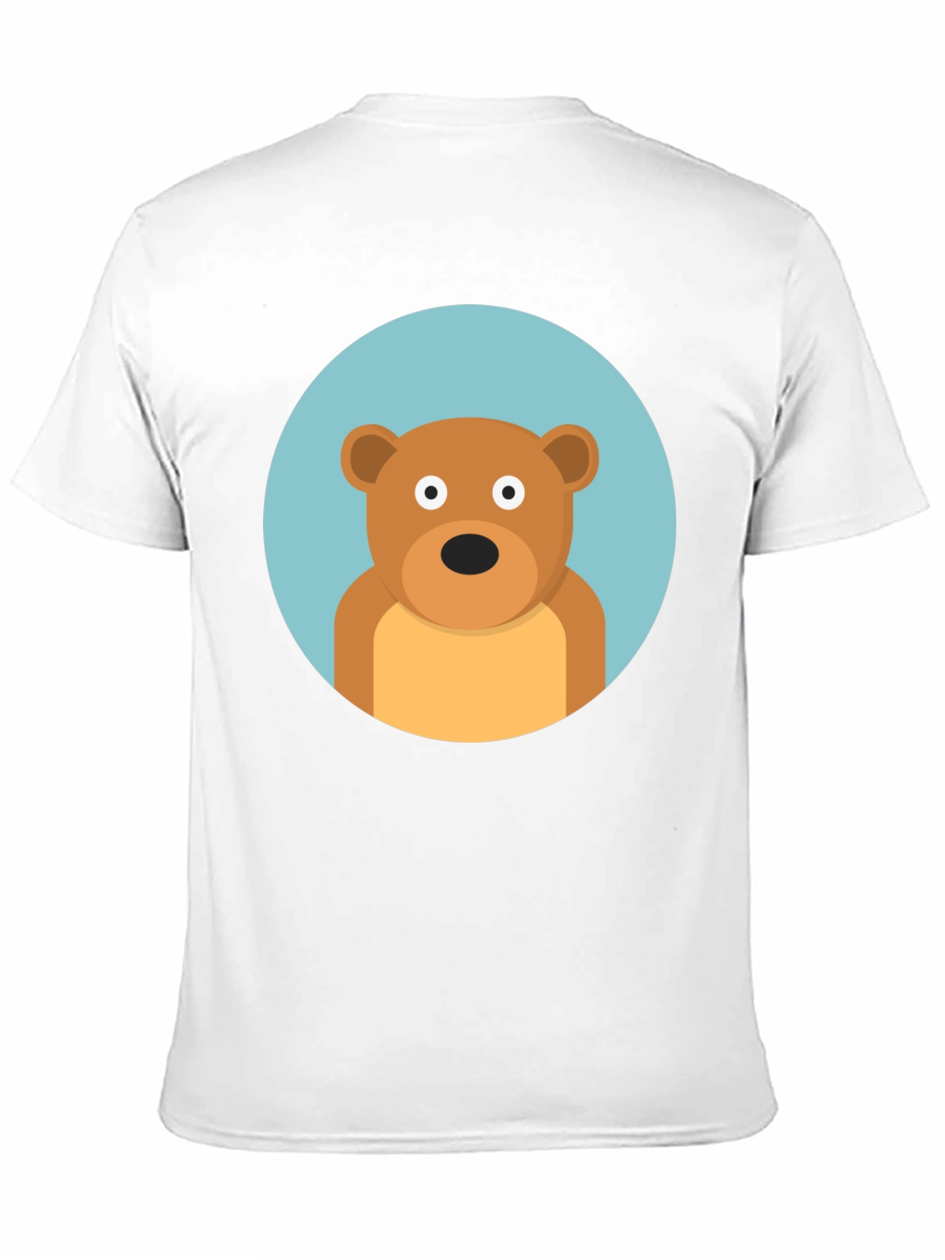 Black Cute Cartoon Bear Graphic Black T-Shirt view 11