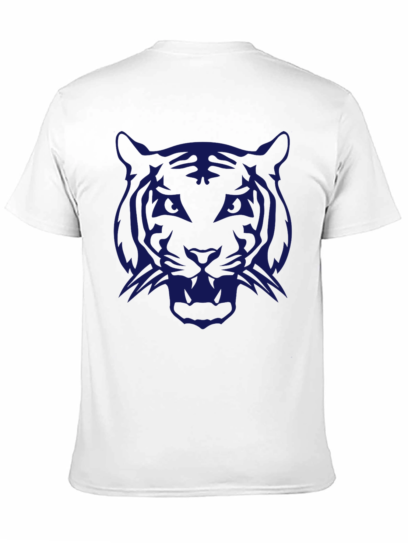 Black Men's Black T-Shirt with Bold Tiger Graphic view 11