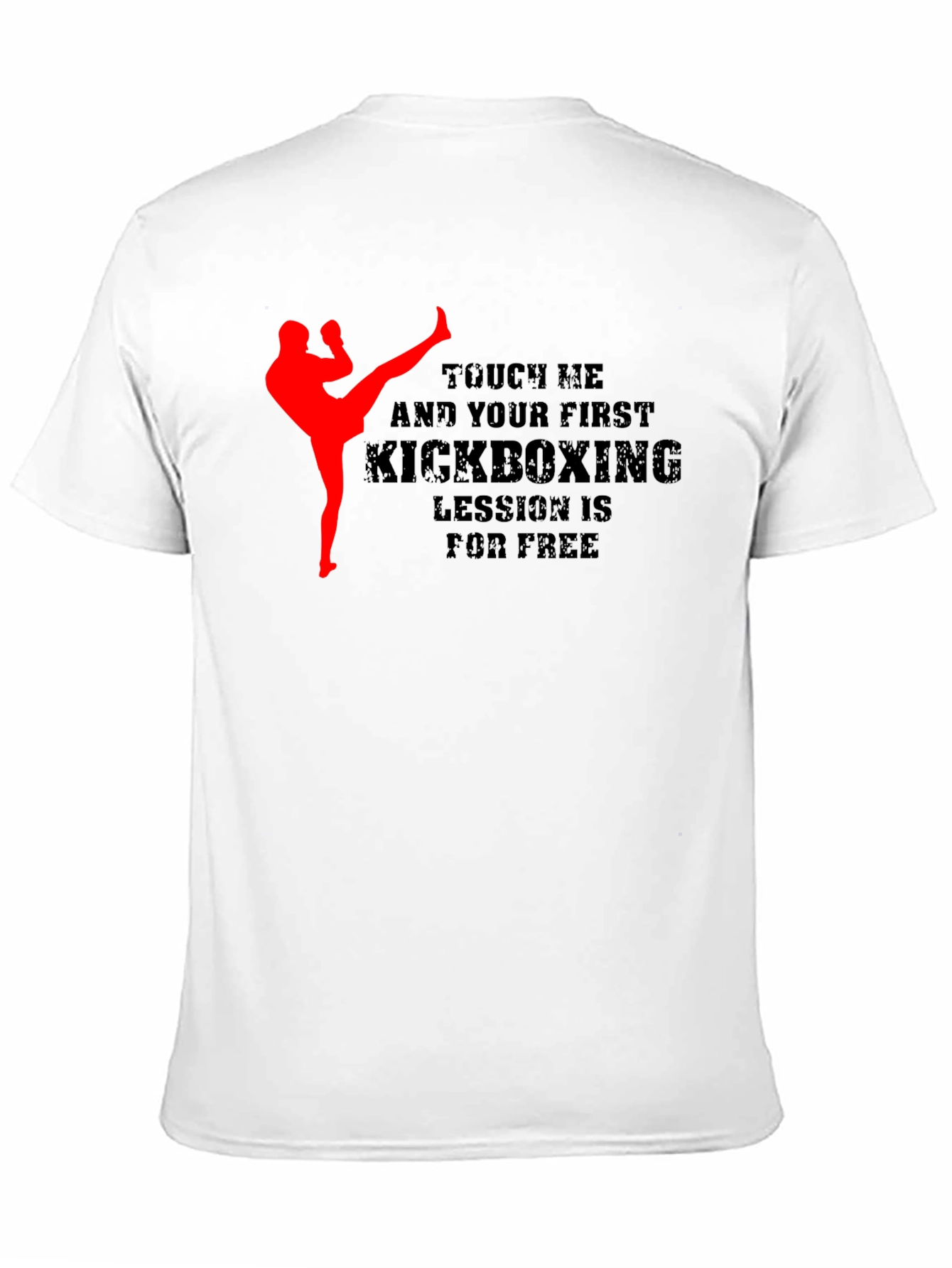 Black Kickboxing Lesson Graphic T-Shirt view 11