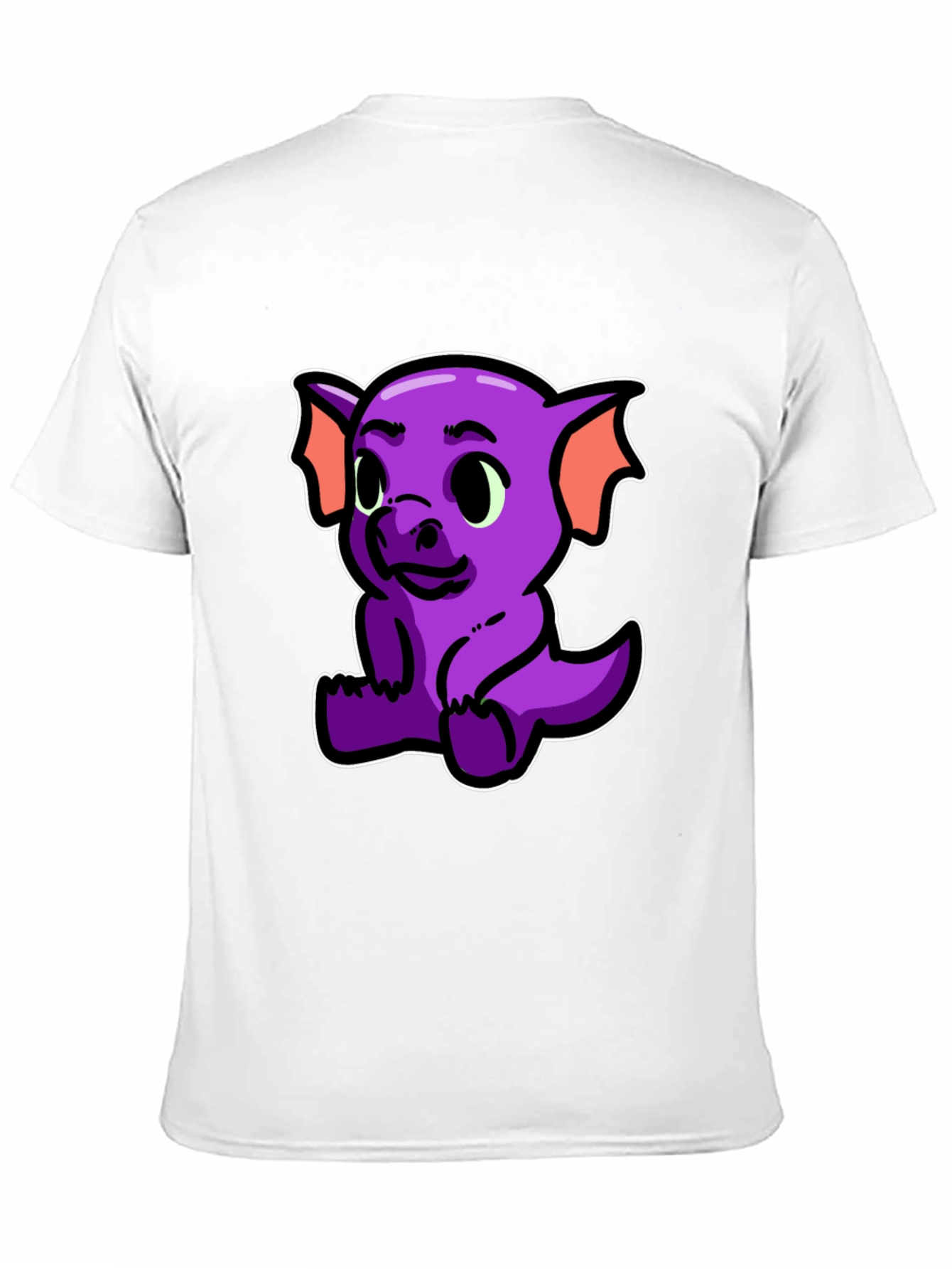 Black Cute Purple Dragon Graphic T-Shirt view 11
