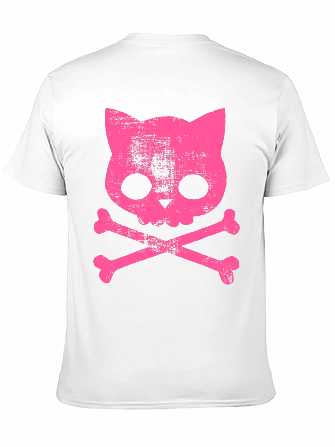 Black Cat Skull Bones Graphic T-Shirt view 11
