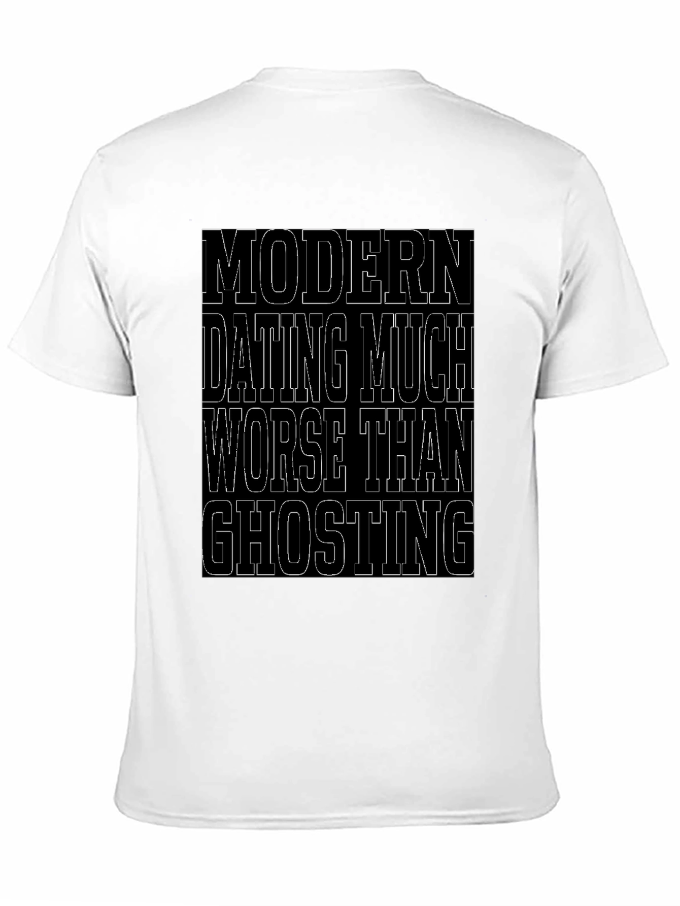 Black Modern Dating Ghosting Graphic Tee view 11