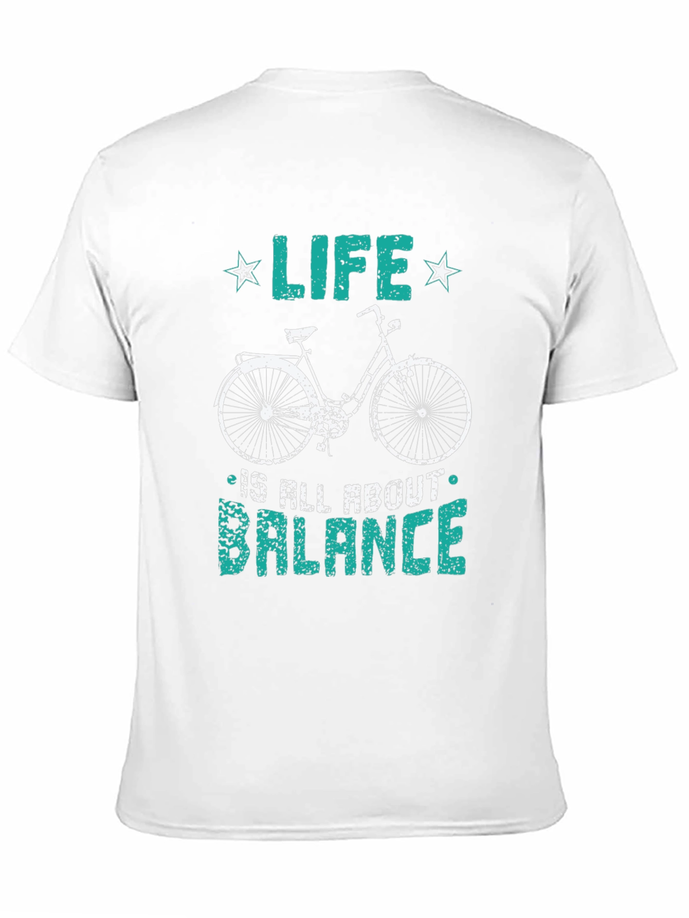 Black Life Balance Bicycle Graphic T-Shirt view 11