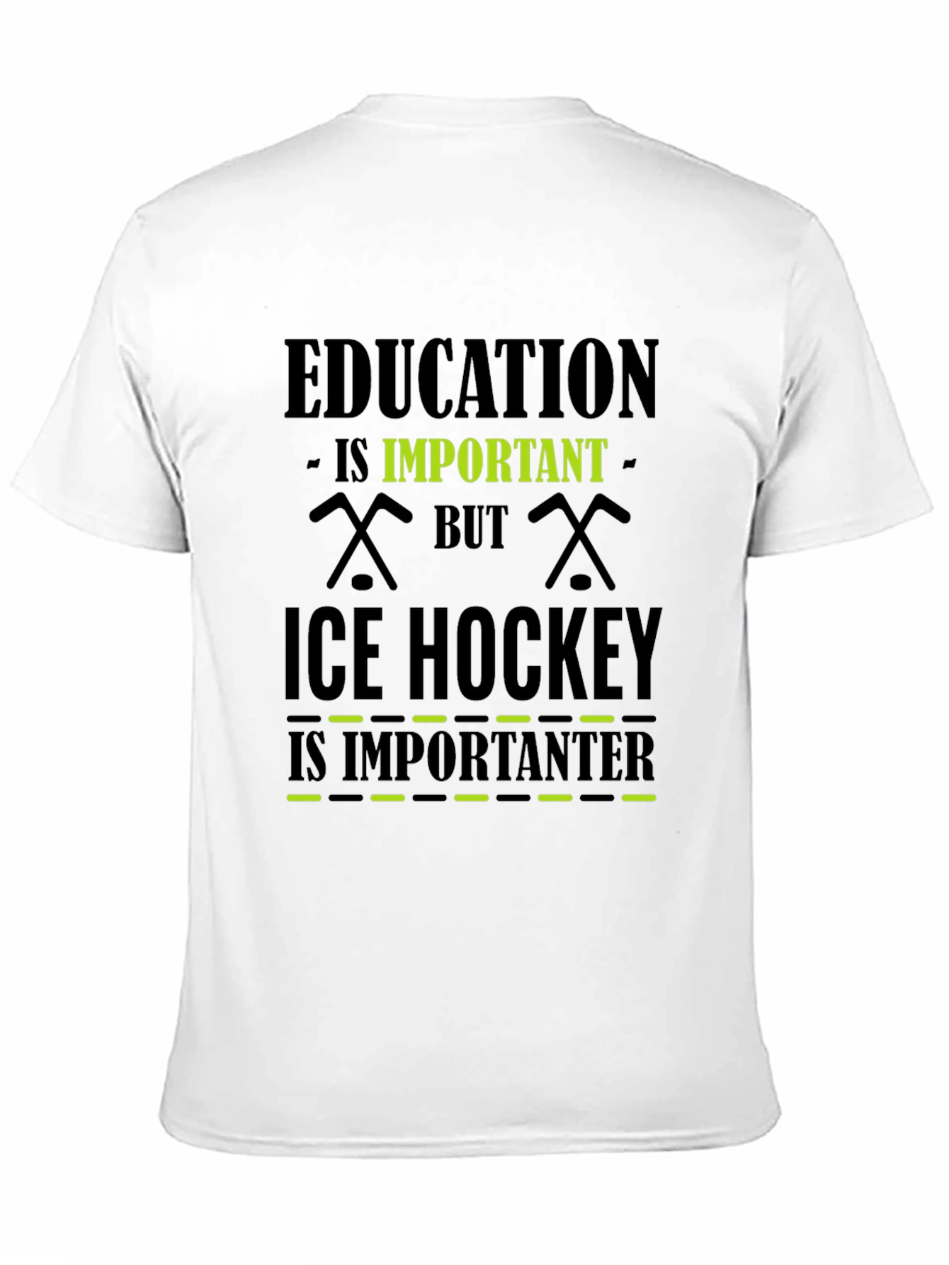 Black Funny Ice Hockey Is Importanter T-Shirt view 11