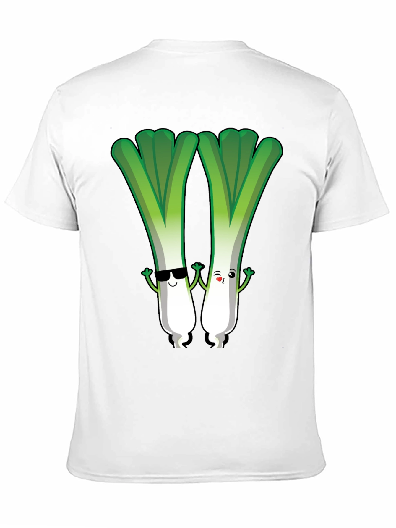 Black Cute Leek Character Graphic Tee view 11