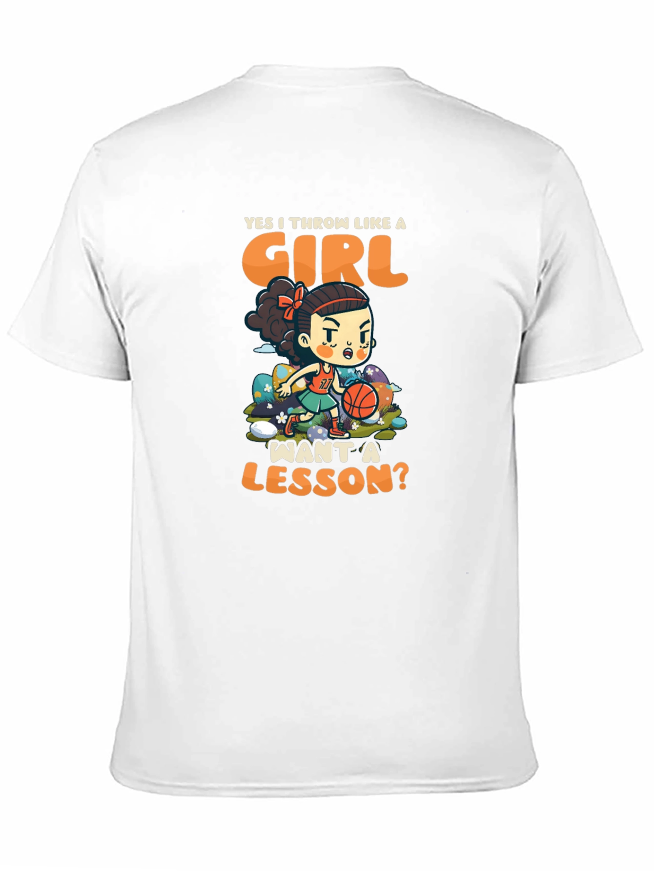 Black Yes I Throw Like a Girl T-Shirt view 11