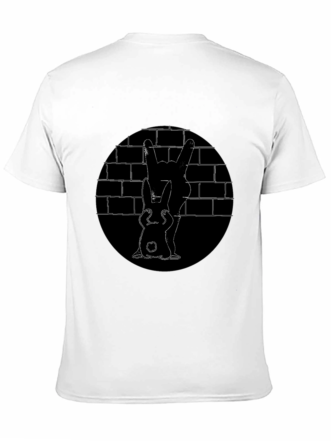 Black Black Bunny Brick Wall Graphic Tee view 11