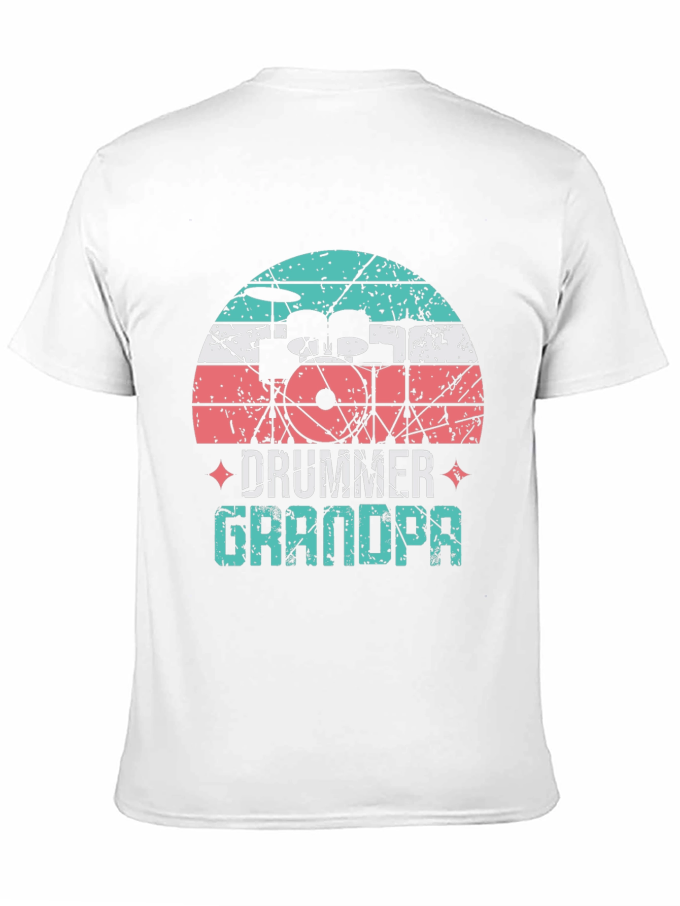 Black Drummer Grandpa T-Shirt - Music Lover Grandfather Tee view 11