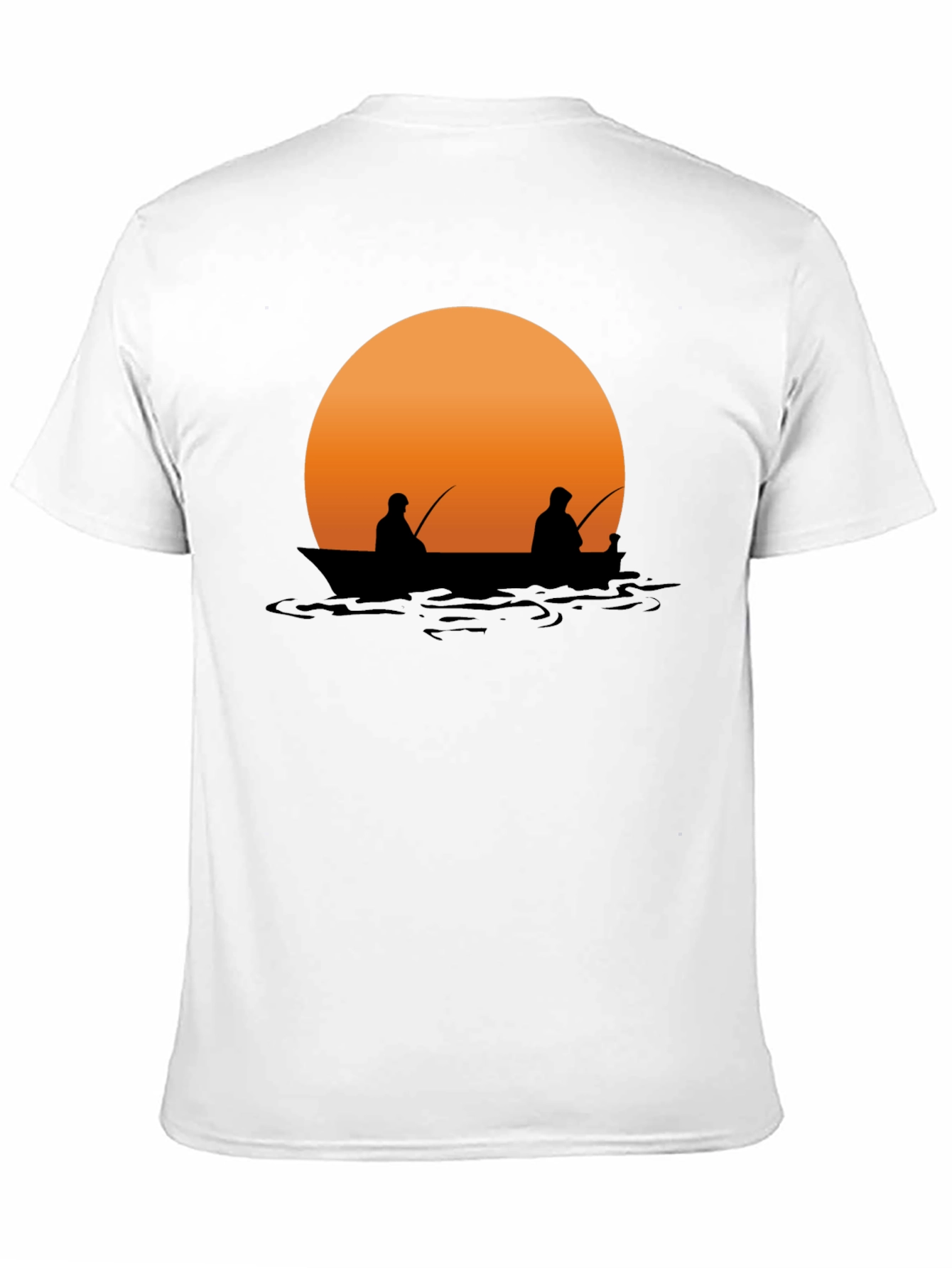 Black Sunset Fishing Graphic Tee - Relaxed Comfort view 11