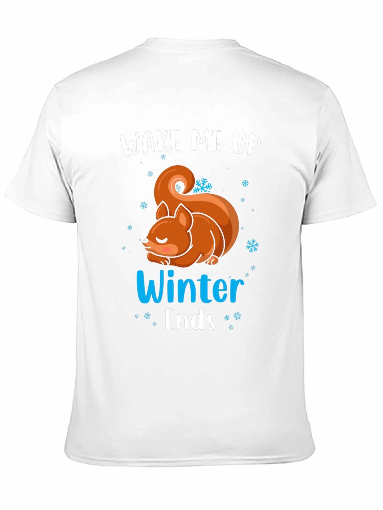 Black Wake Me Up When Winter Ends T-Shirt view 11