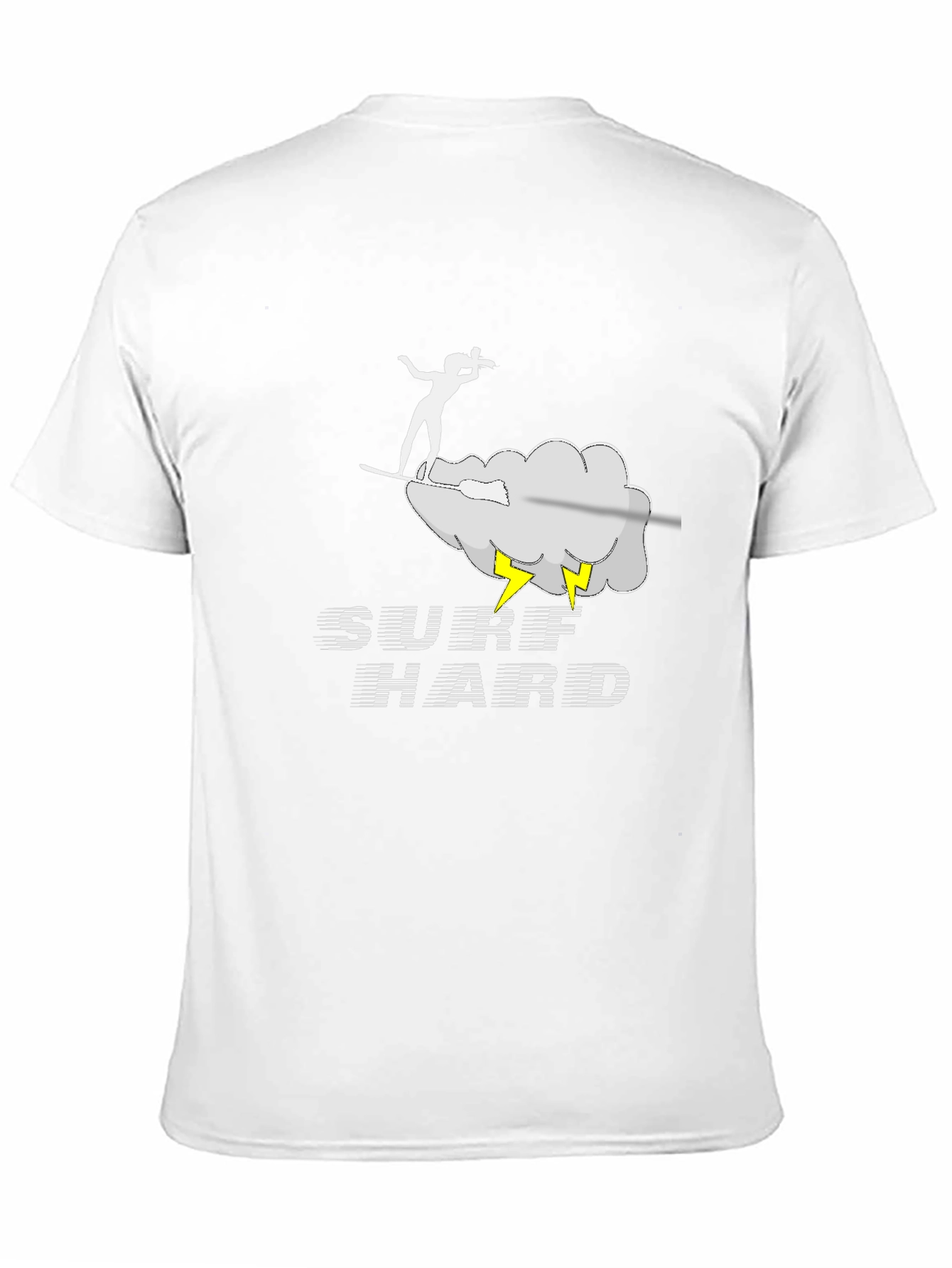 Black Surf Hard T-Shirt - Black Cotton Graphic Tee view 11