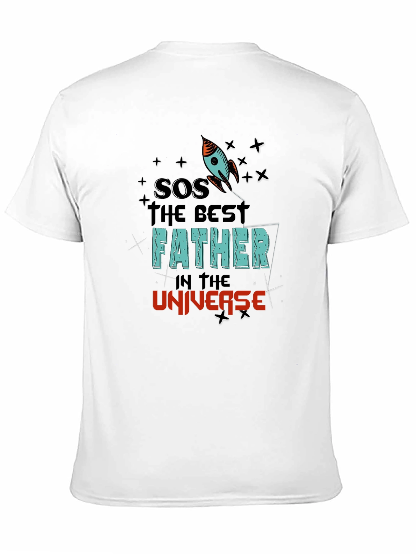Black Best Father in the Universe Graphic Tee view 11