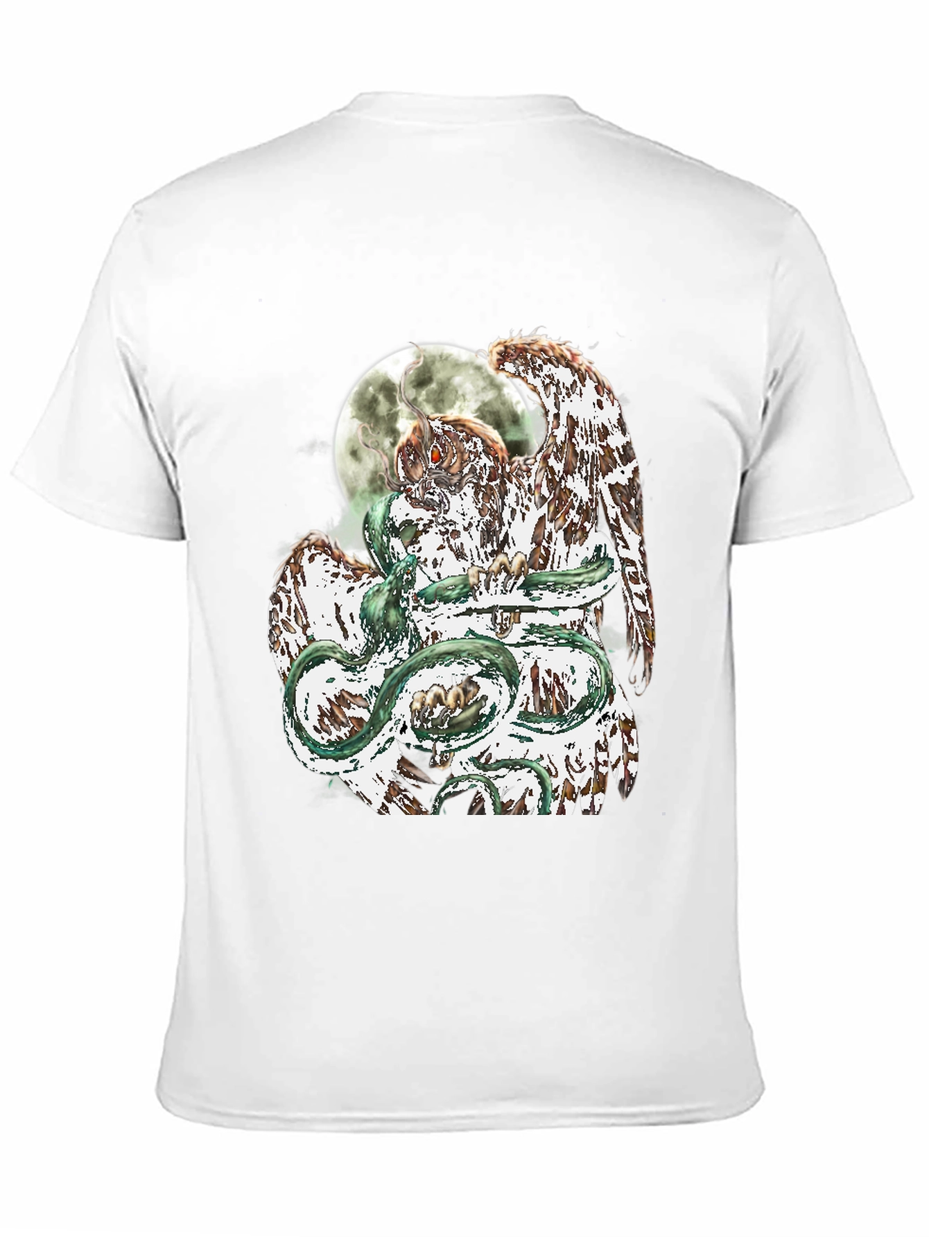 Black Owl and Serpent Graphic Tee view 11