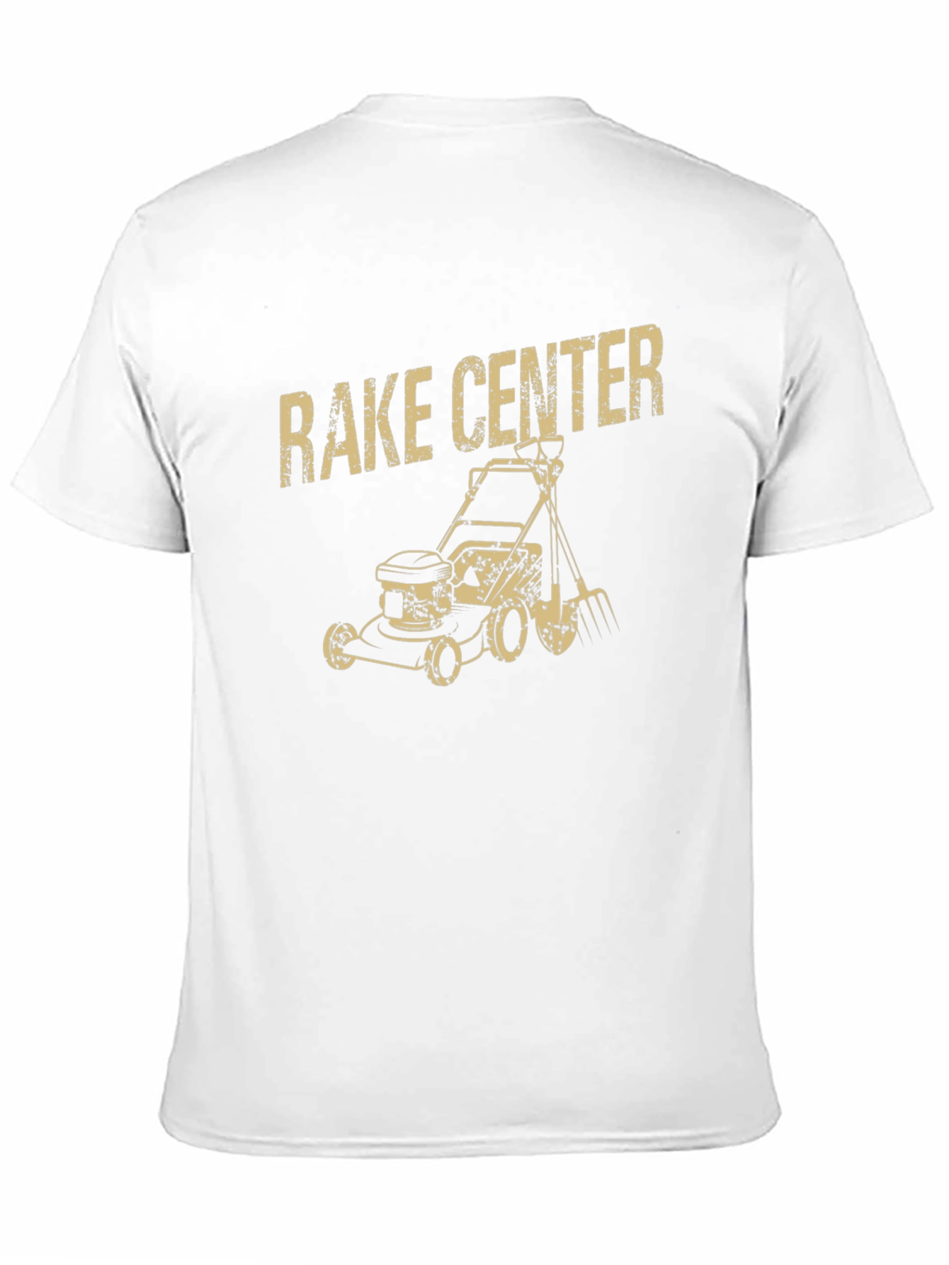 Black Rake Center Funny Graphic T-Shirt view 11