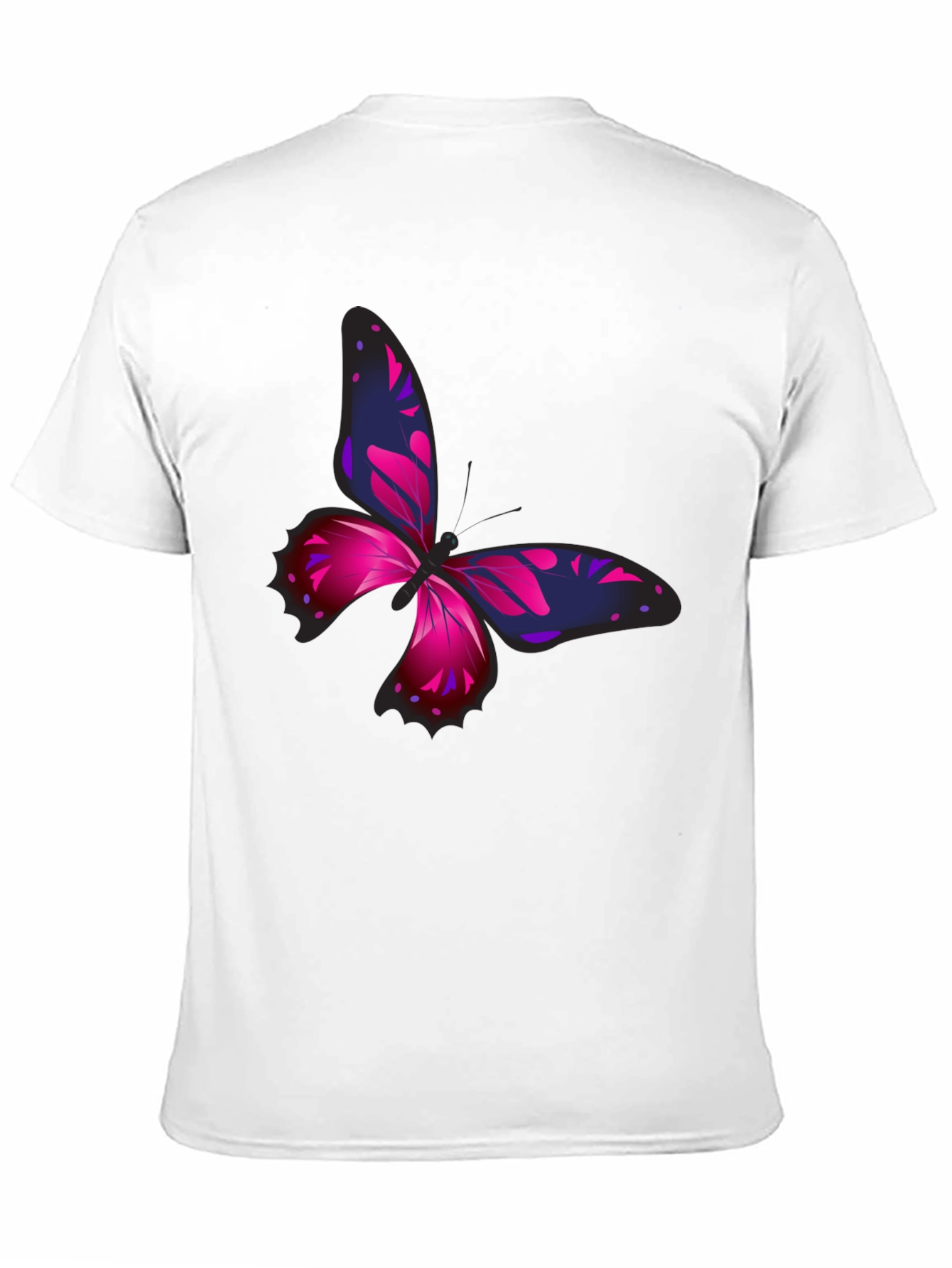 Black Butterfly Graphic Print Black T-Shirt view 11
