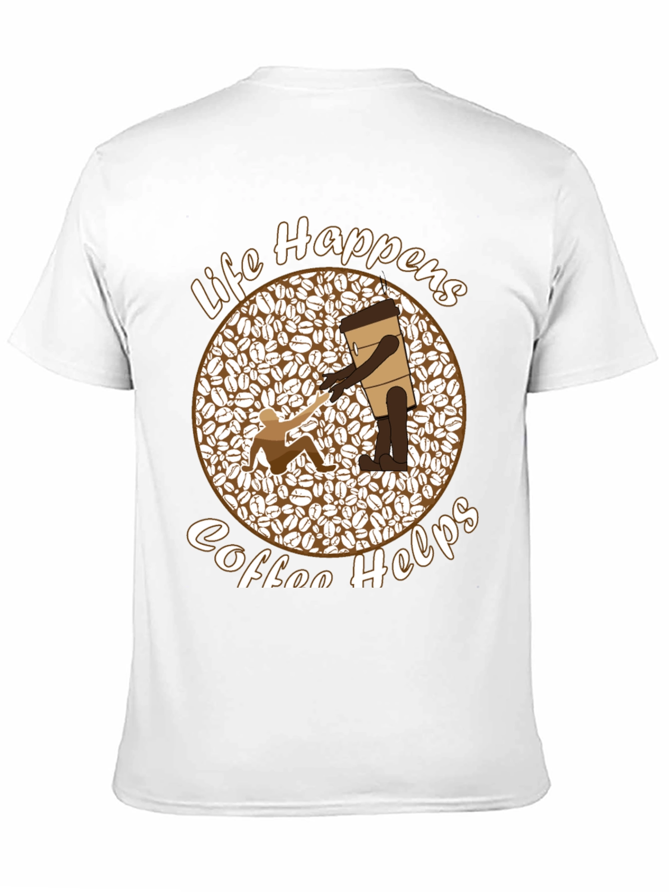 Black Life Happens Coffee Helps Graphic Tee view 11