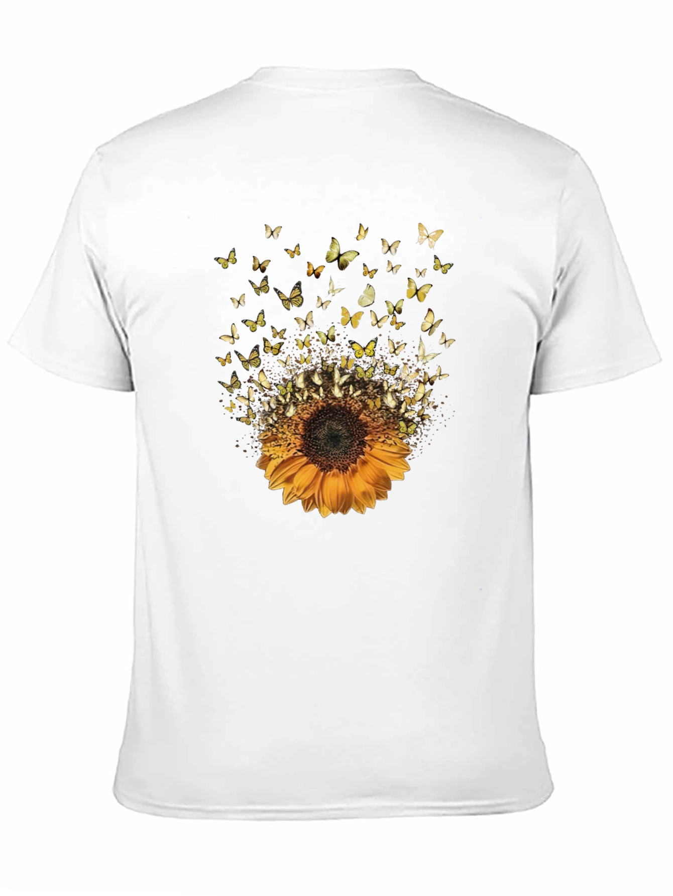 Black Sunflower Butterfly Graphic Tee - Casual Style view 11