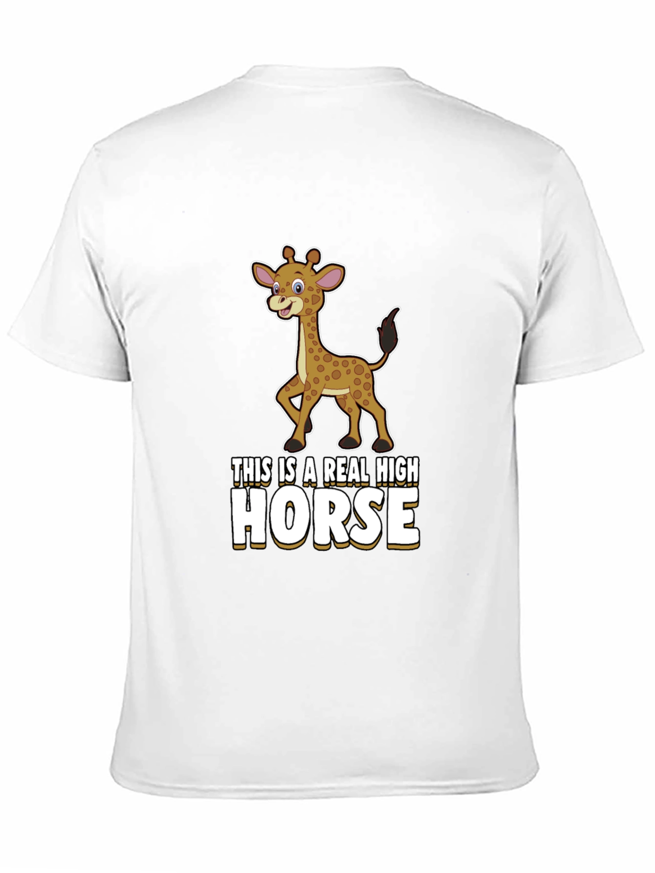 Black Real High Horse Giraffe Graphic T-Shirt view 11