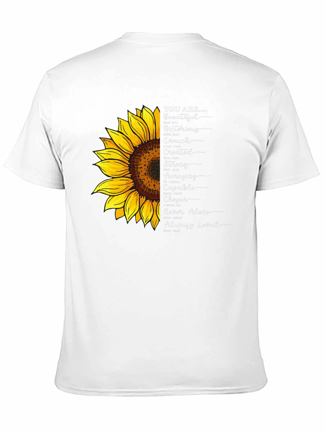 Black Inspirational Sunflower T-Shirt view 11