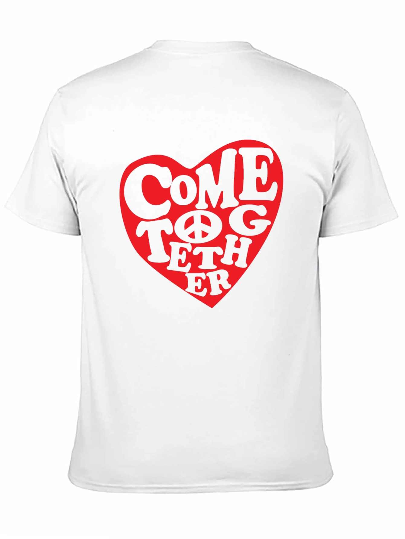 Black Come Together Heart Graphic T-Shirt view 11