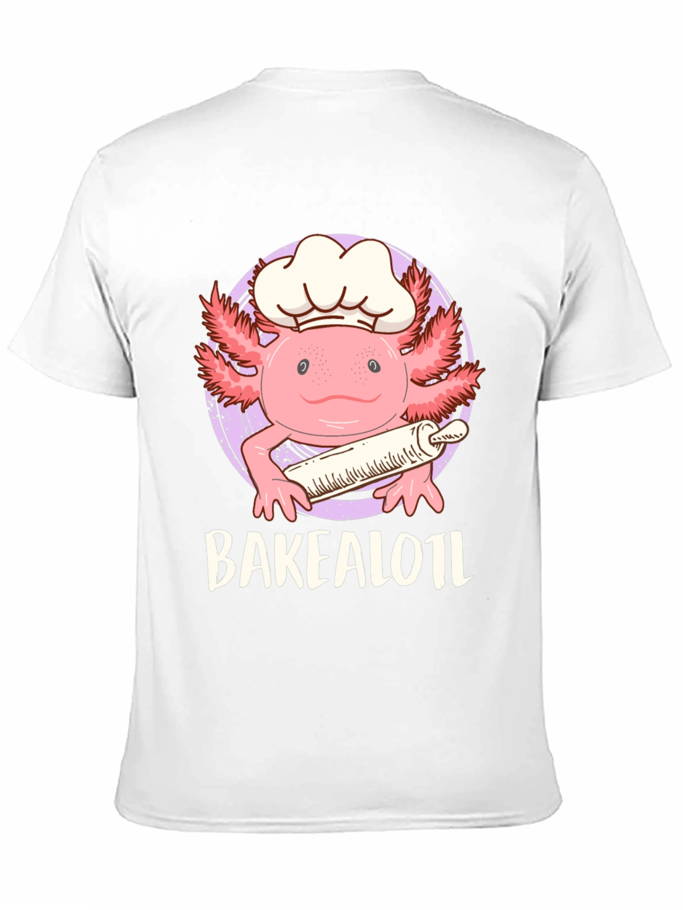 Black Bakealotl Axolotl Chef T-Shirt - Cute Baking Tee view 11